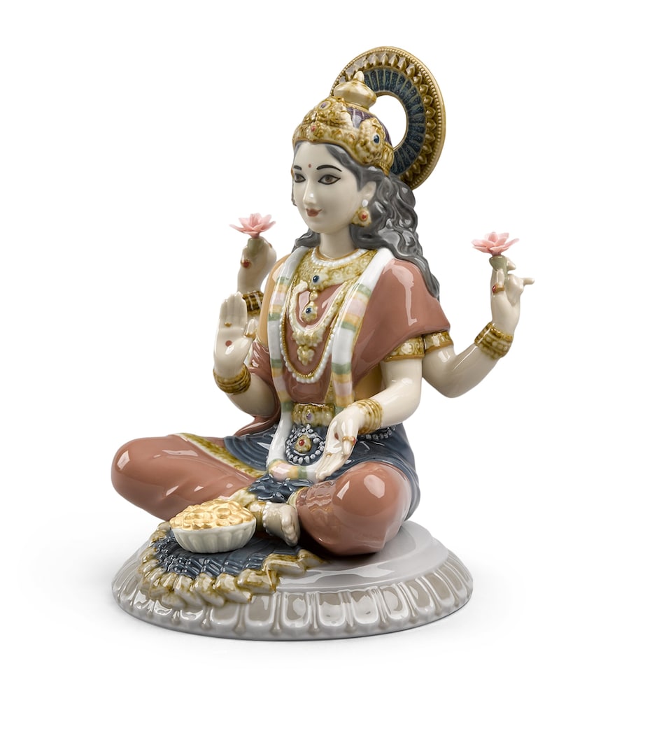 Lladró Goddess Sri Lakshmi Figurine Image 5