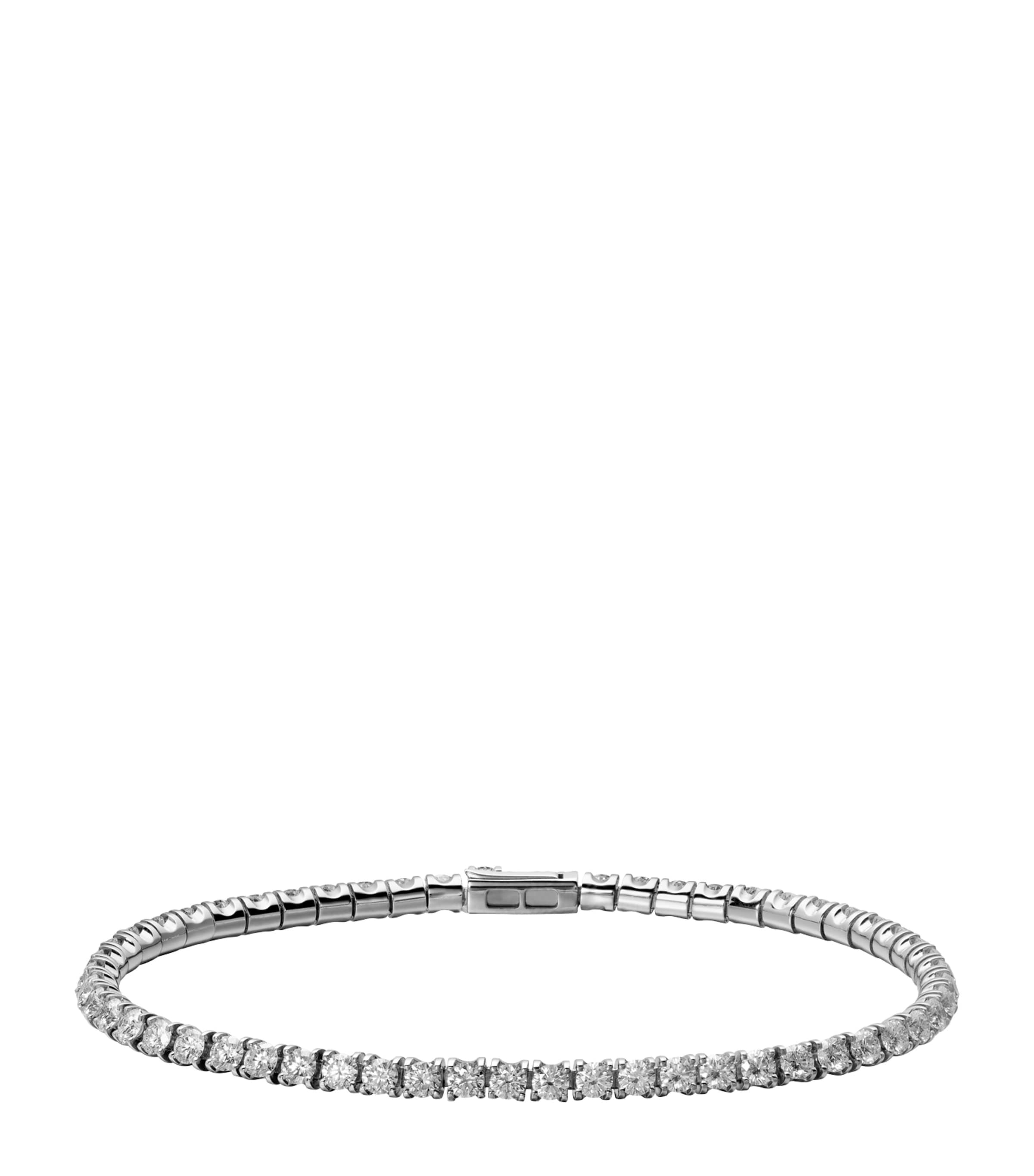 White Gold and Diamond Essentials Lines Bracelet WHITE GOLD Image 1