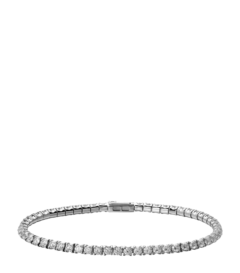 White Gold and Diamond Essentials Lines Bracelet WHITE GOLD Image 1