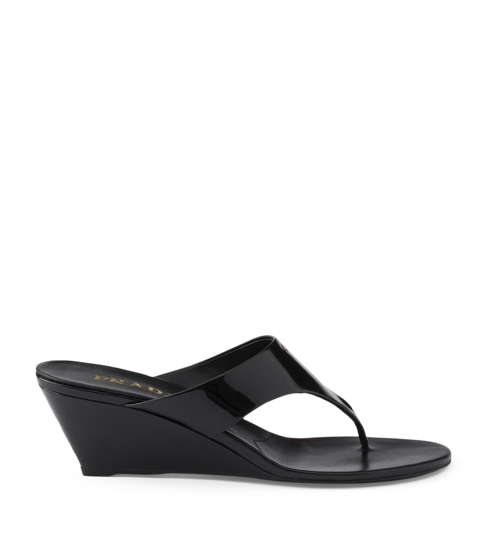 Prada Patent Leather Thong Sandals 55