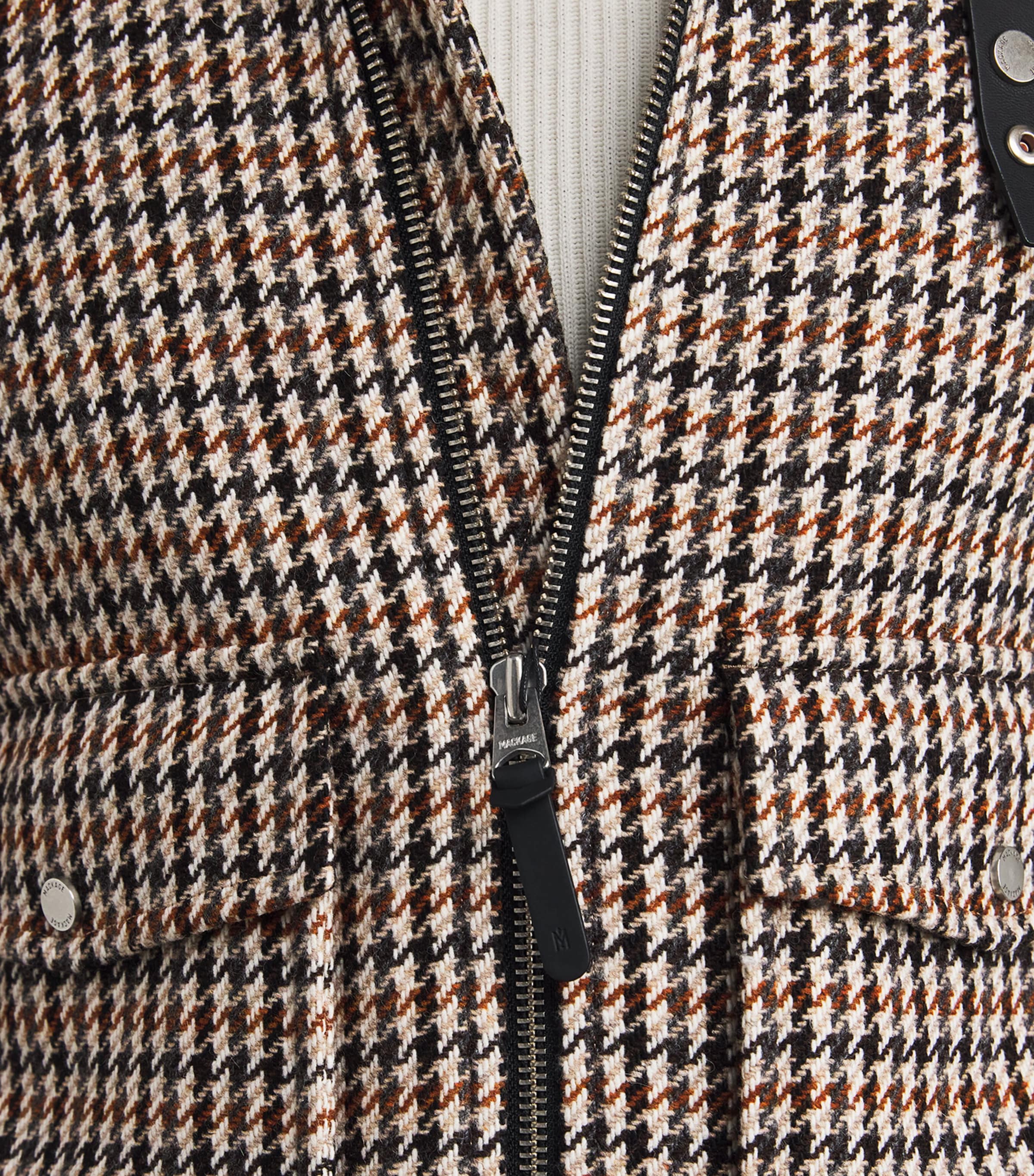 Wool-Blend Houndstooth Rhett-HT Bomber Jacket EARTHBRMLT A Image 6