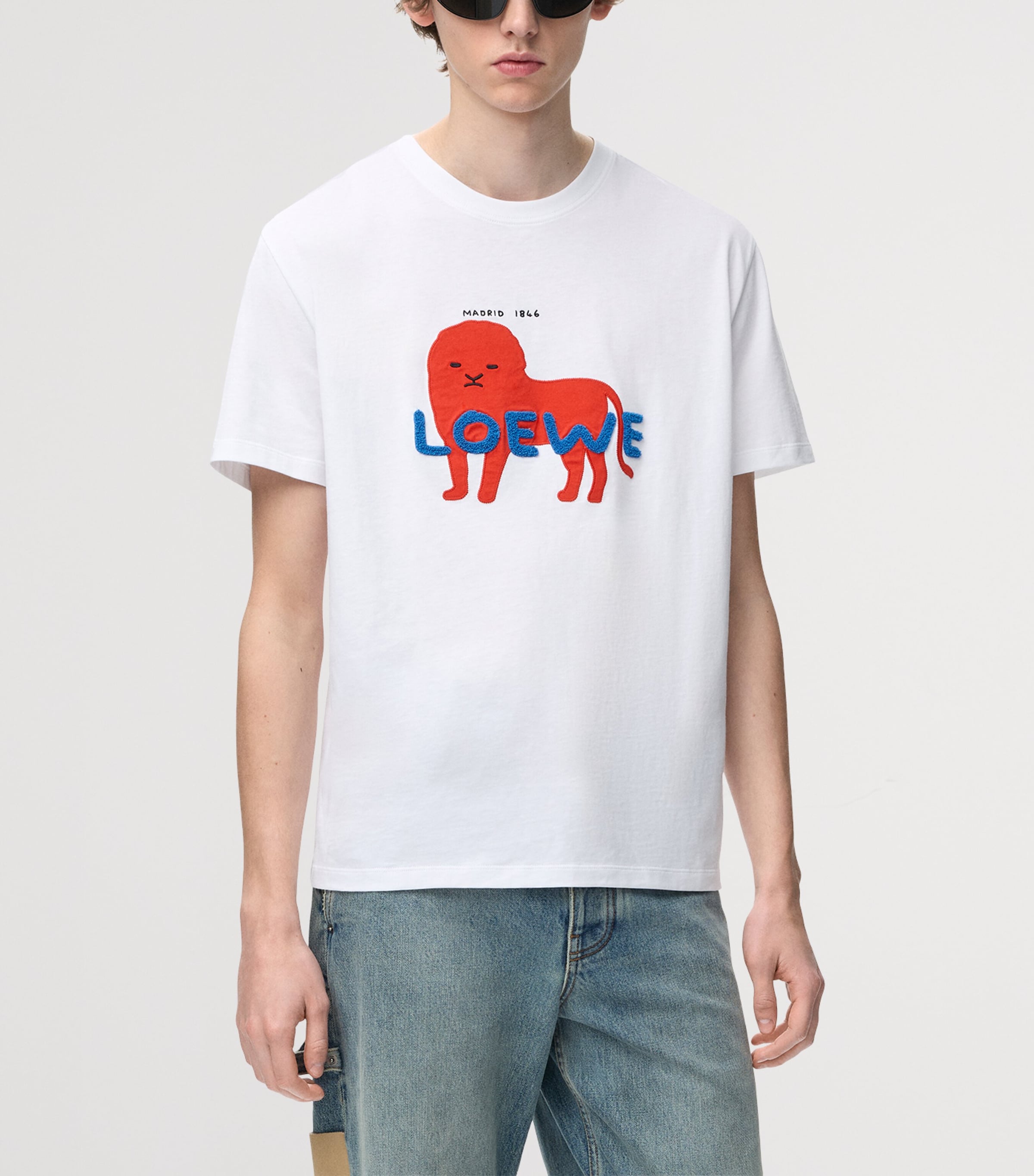 LOEWE White Logo Relaxed T-Shirt | Harrods US