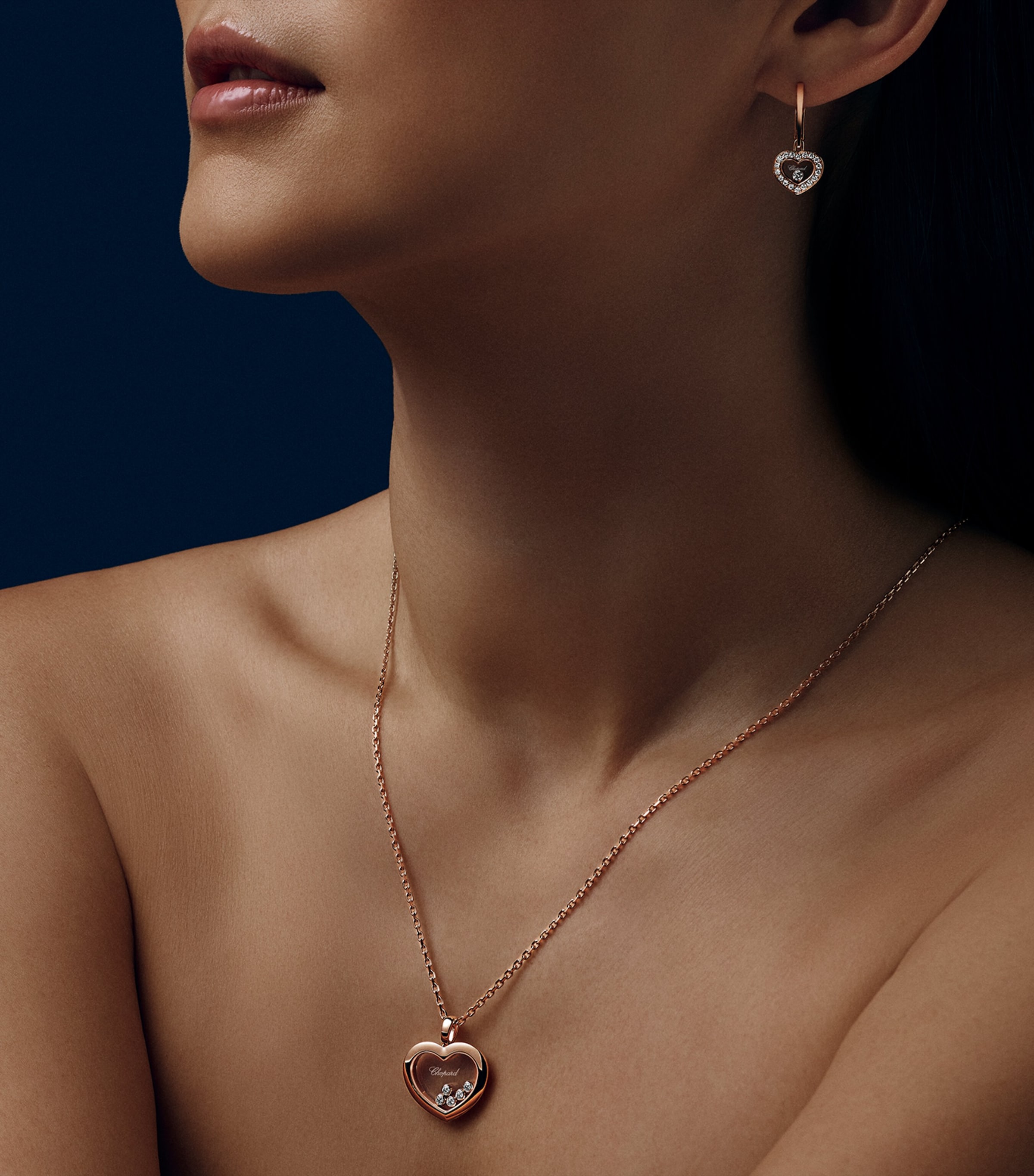 Rose Gold and Diamond Happy Diamonds Icon Pendant 18K ROSE GOLD Image 5