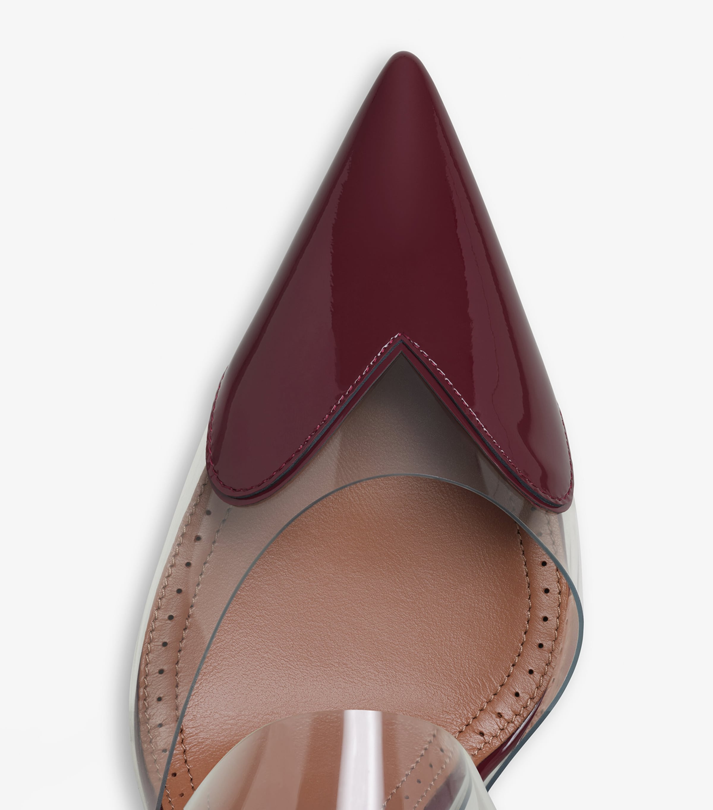 Patent Leather Le Coeur Mules 90 ROUGE GRENAT Image 4