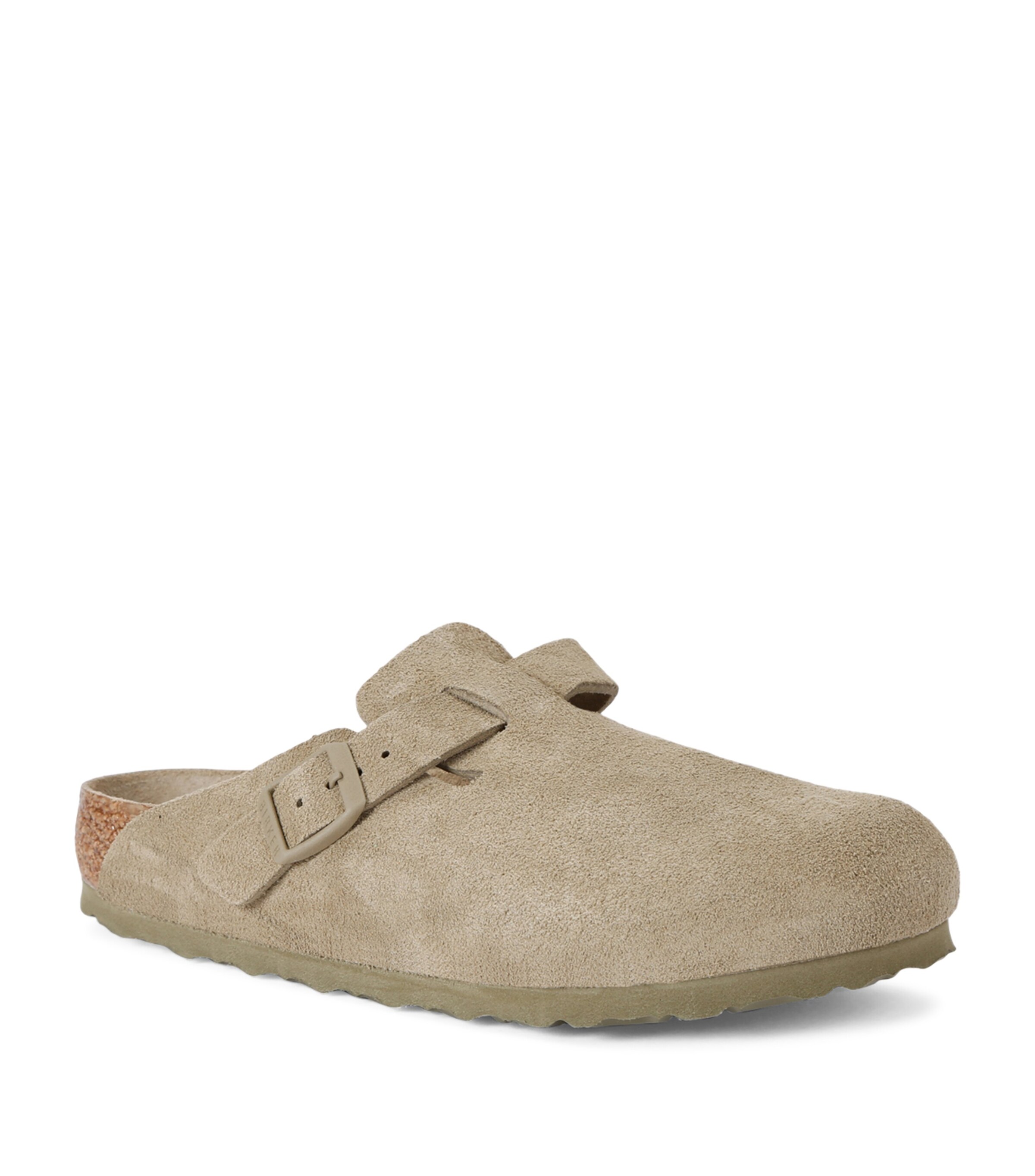 Suede Boston Clogs KHAKI Image 3
