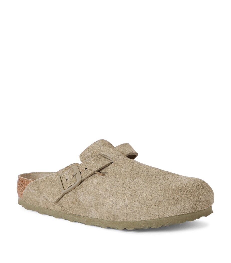 Suede Boston Clogs KHAKI Image 3