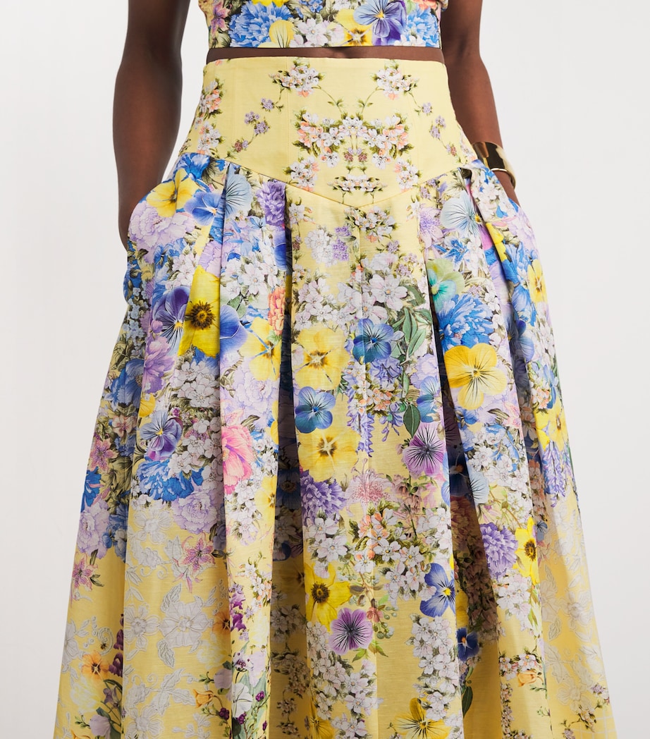 Linen-Silk Darling Buds Maxi Skirt DARLING BUDS DARLBUD Image 6