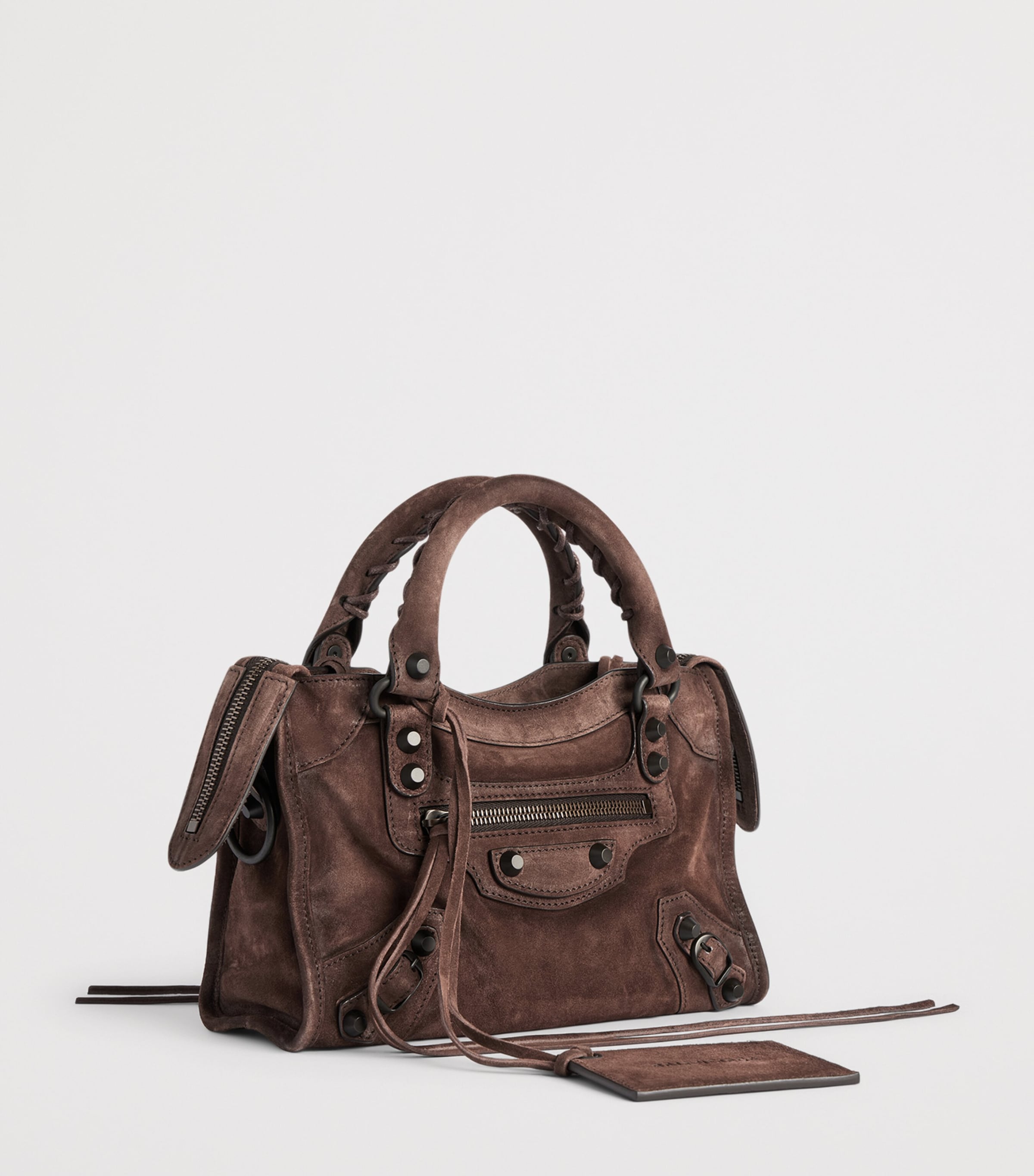 Balenciaga Mini Suede Le City Top-Handle Bag Image 3