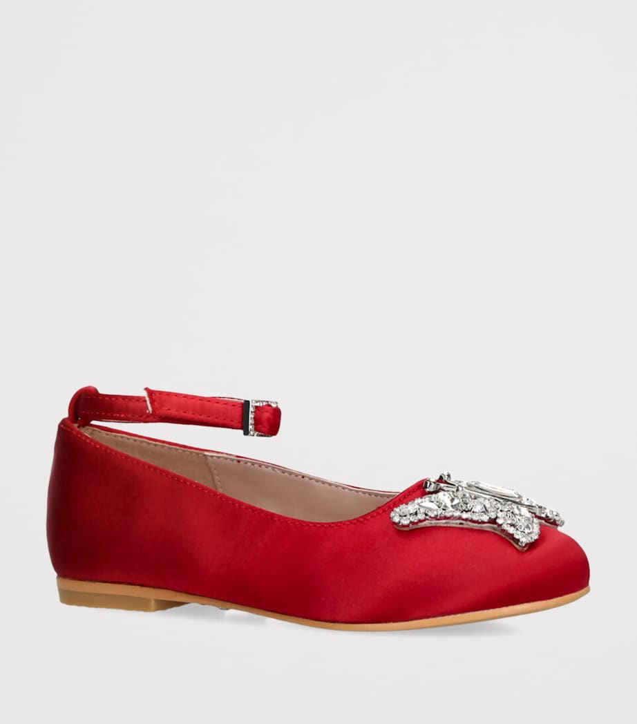 Satin Angelina Ballet Flats RED/DARK Image 3