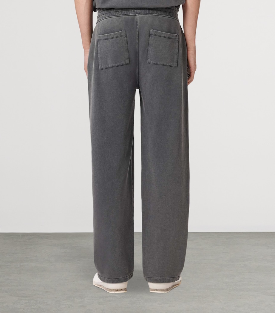 AllSaints Mens Organic Cotton Emblem Sweatpants Washed Black Image 4