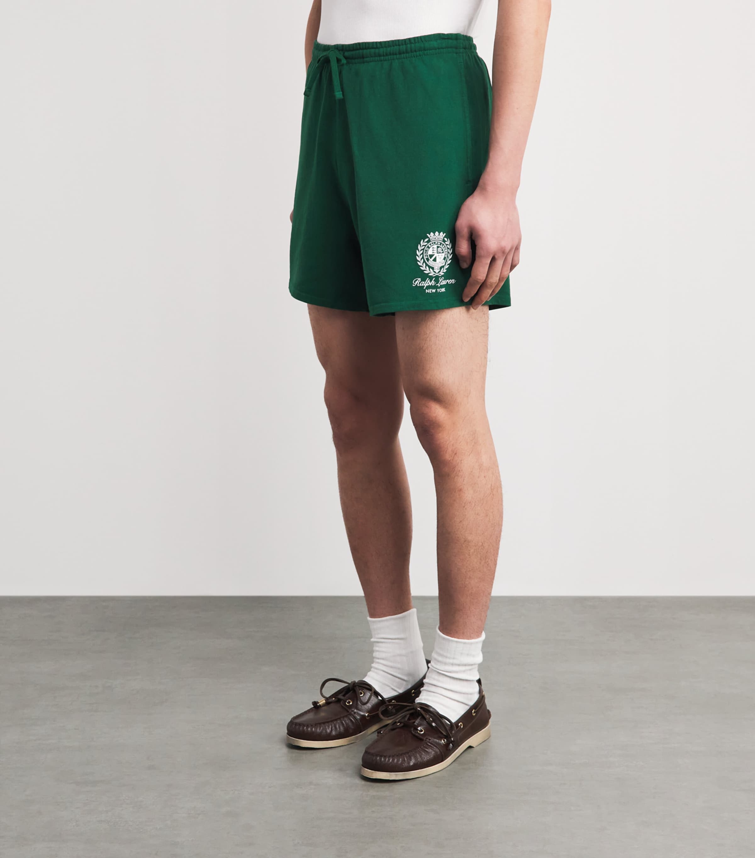 Polo Ralph Lauren Mens Cotton Drawstring Logo Shorts New Forest Image 4