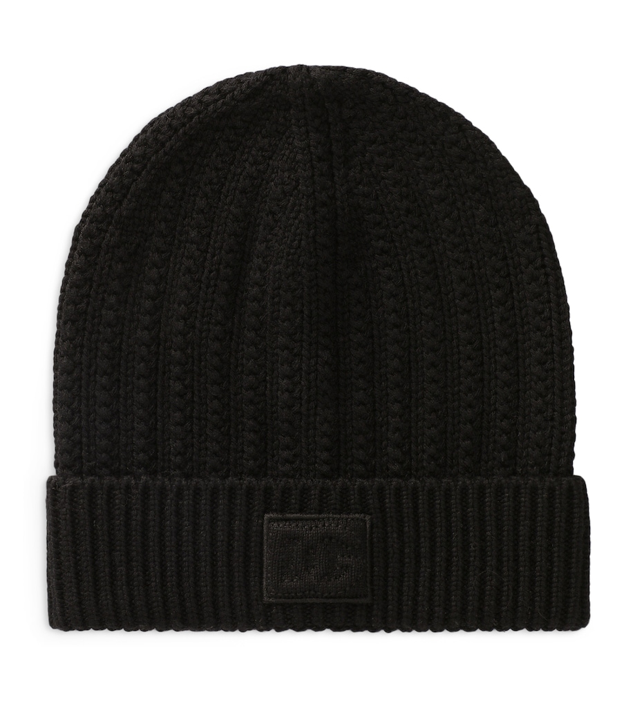 Virgin Wool Logo Beanie N0000 BLACK Image 1