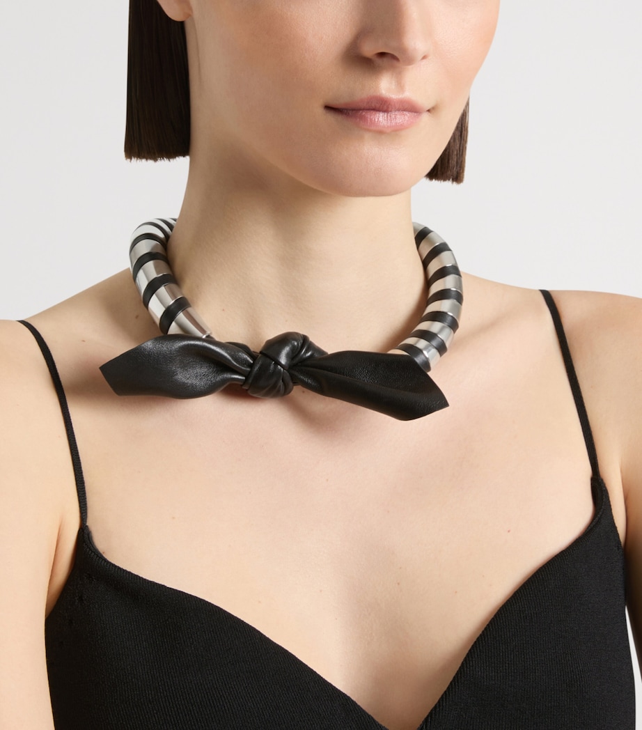 Givenchy Chain Bow Torque Necklace Image 2