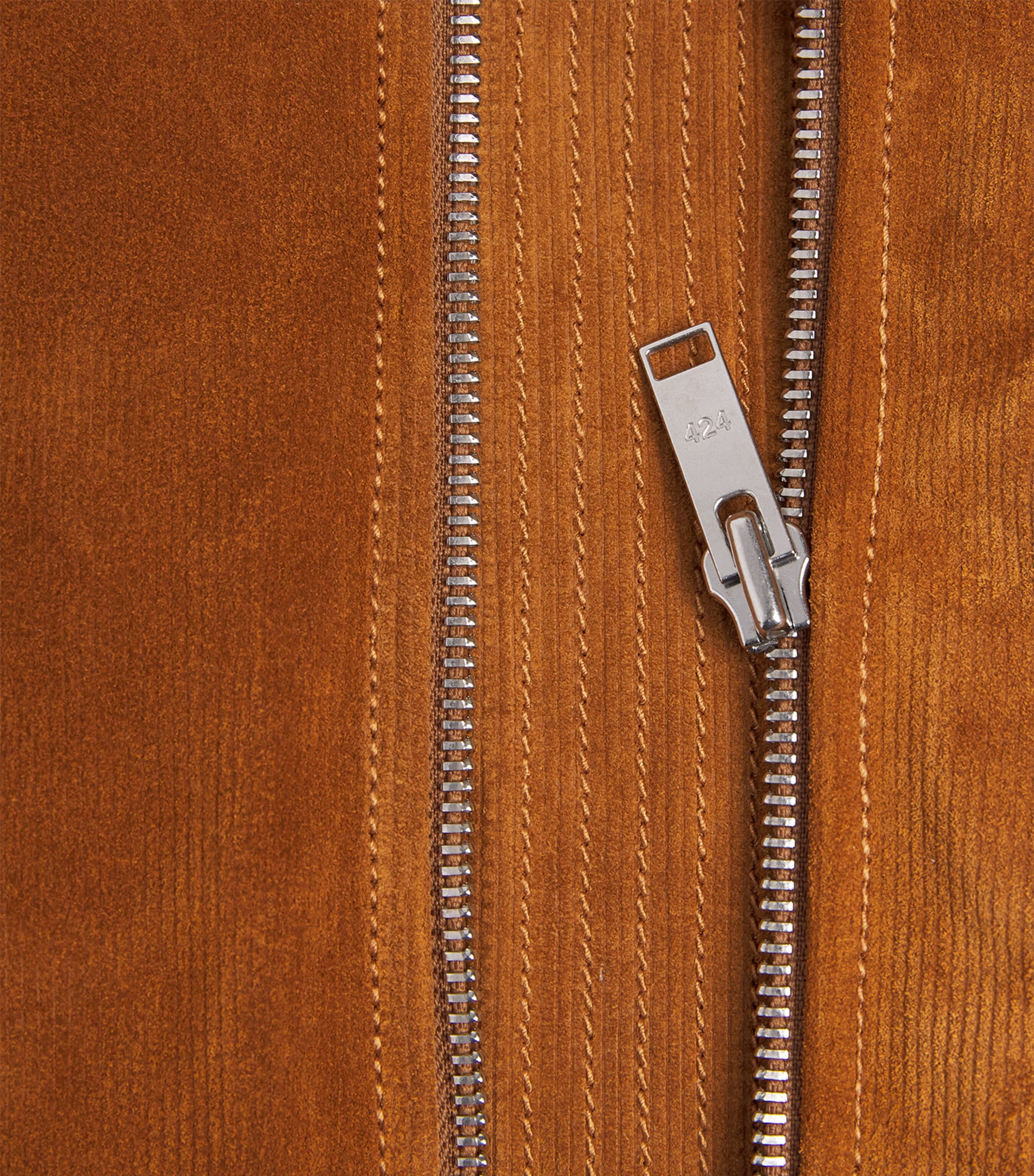 Suede Military Bomber Jacket CARAMEL Image 5