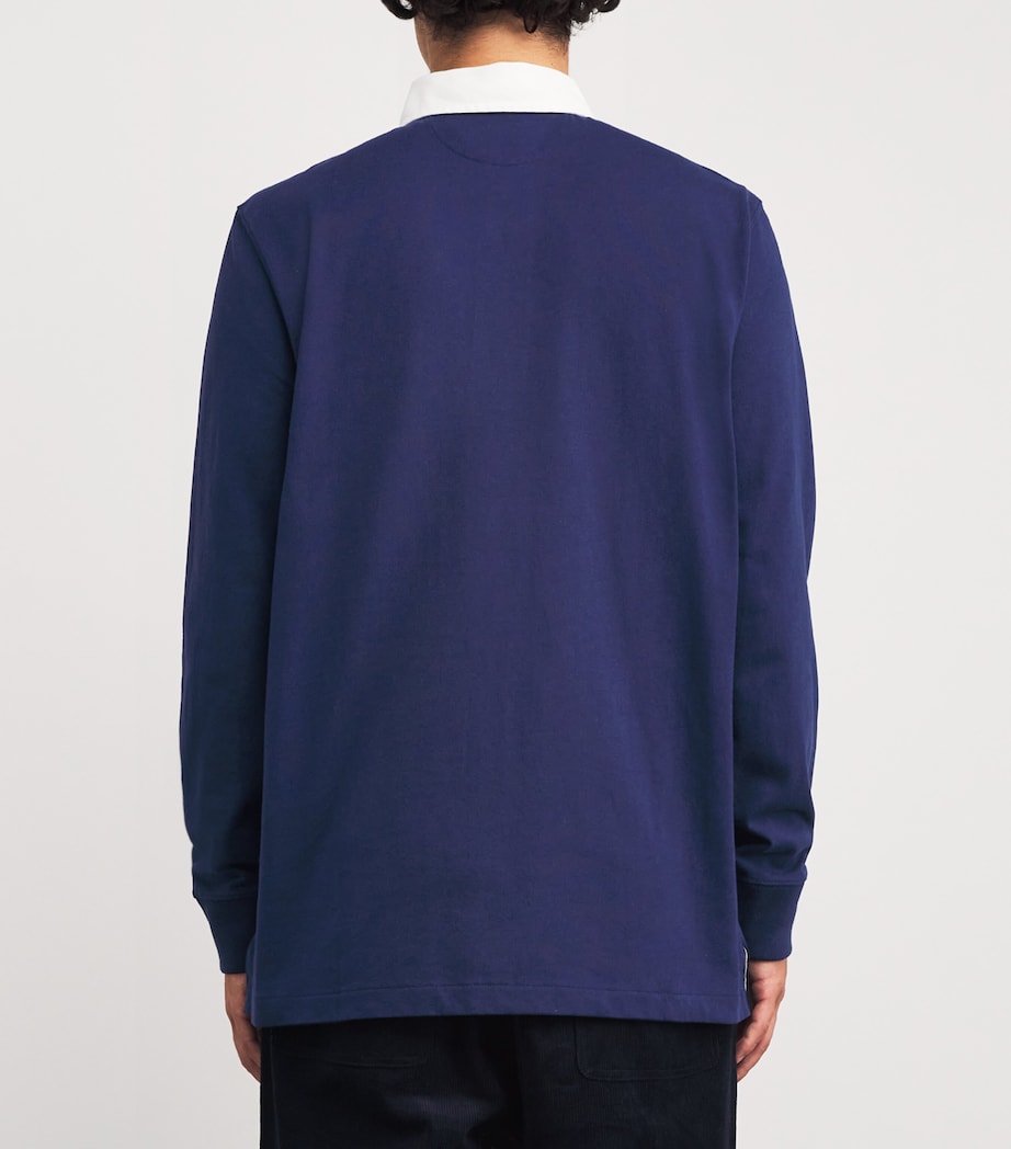 Polo Ralph Lauren Mens Cotton The Iconic Rugby Shirt Newport Navy Image 4