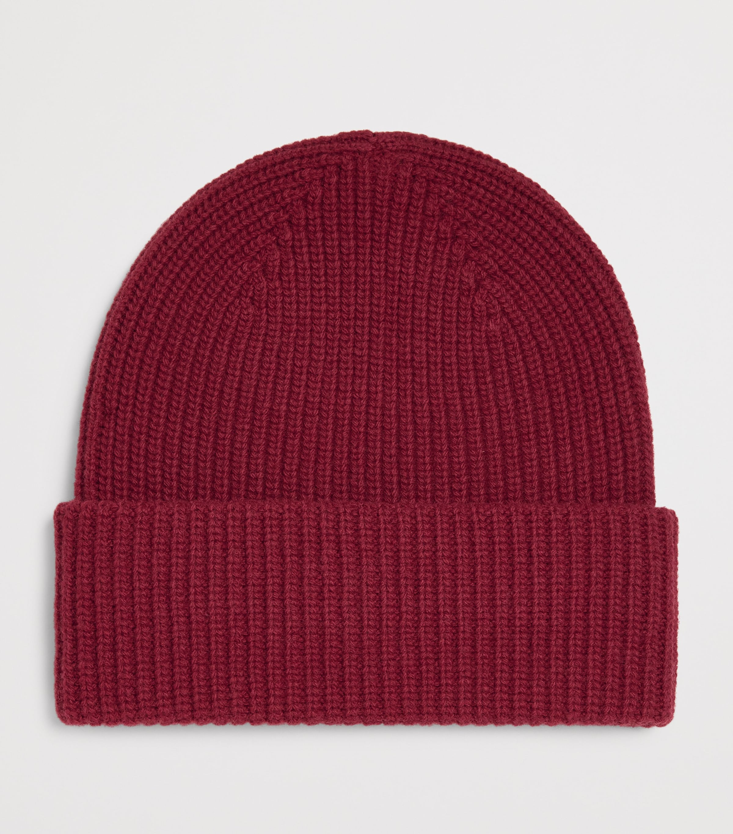 Virgin Wool Monogram Beanie BERRY RED Image 2