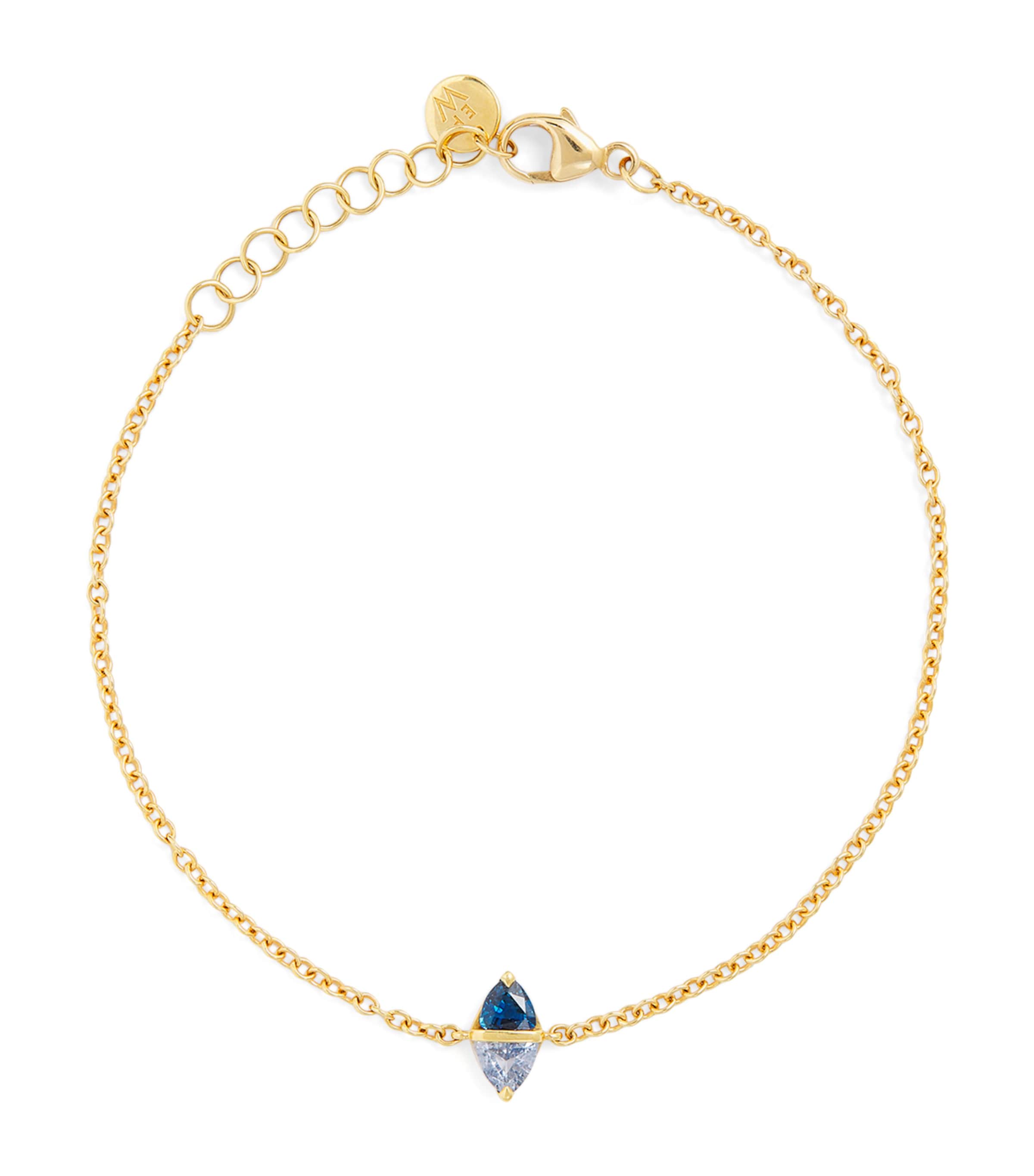 Emily P. Wheeler Yellow Gold and Sapphire Tilly Bracelet | Fine Jewellery | Fine Bracelets | Chain Bracelets | Designers | Emily P. Wheeler