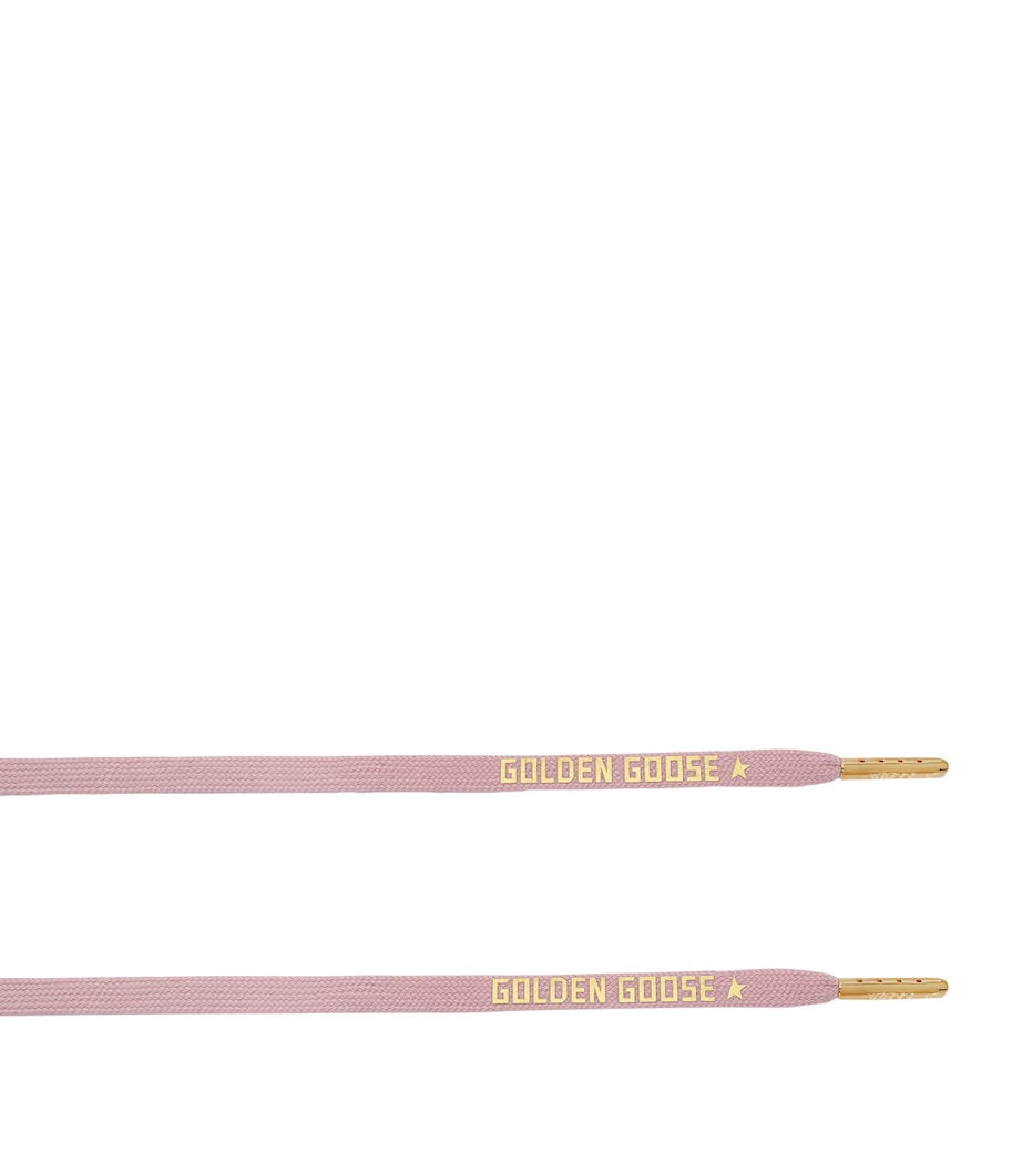 Golden Goose Logo Print Laces Pink Comb Image 1