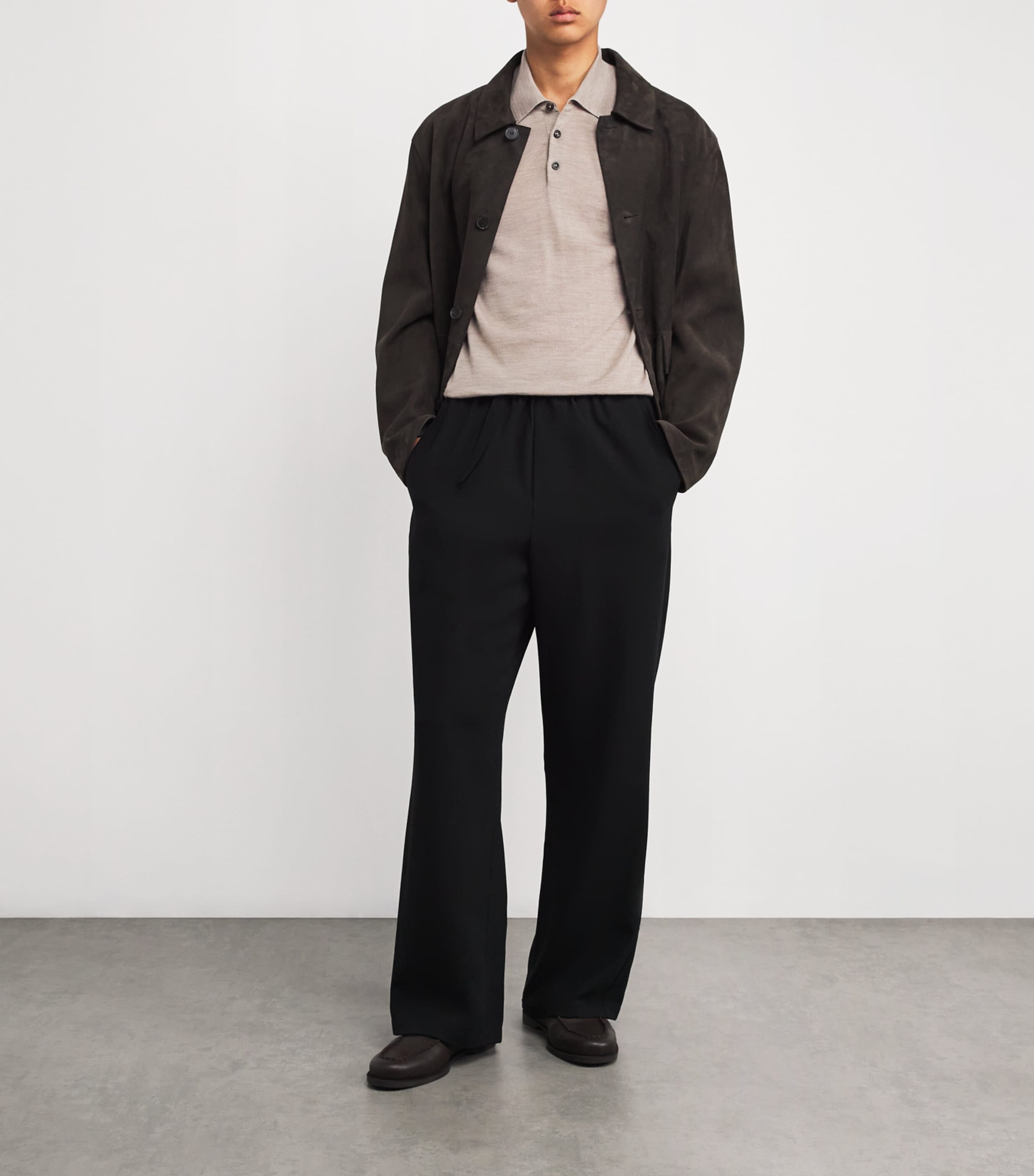 Wool Polo Shirt TAUPE Image 2