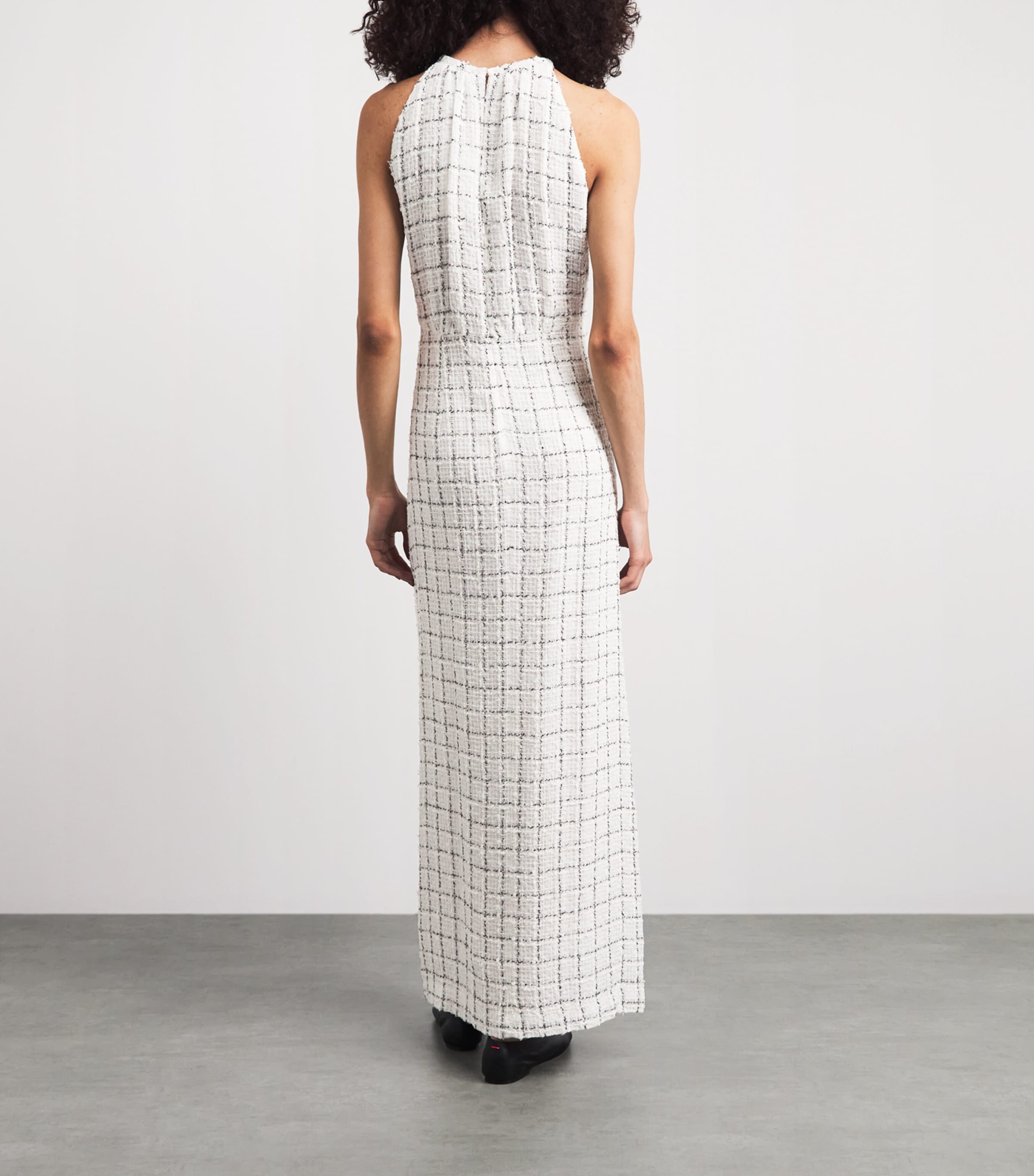Liberowe Womens Tweed Celeste Maxi Dress White Image 4
