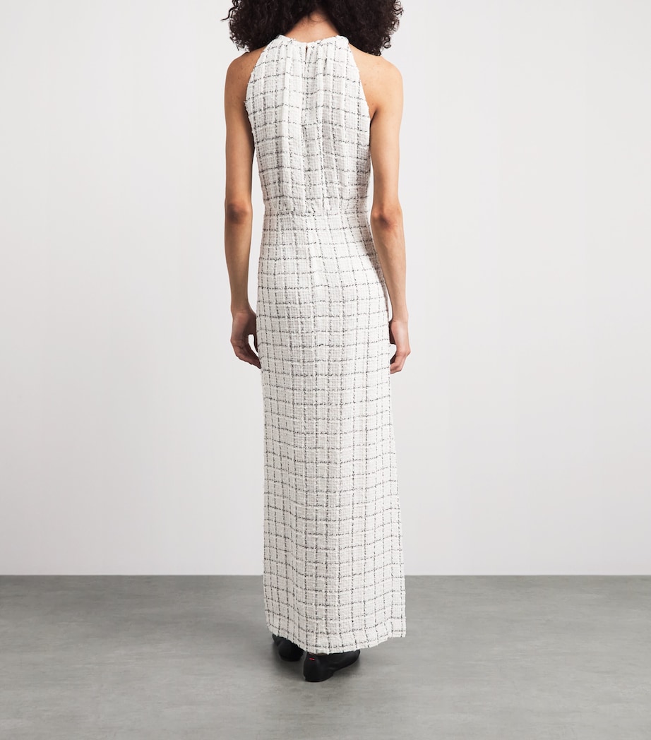 Liberowe Womens Tweed Celeste Maxi Dress White Image 4