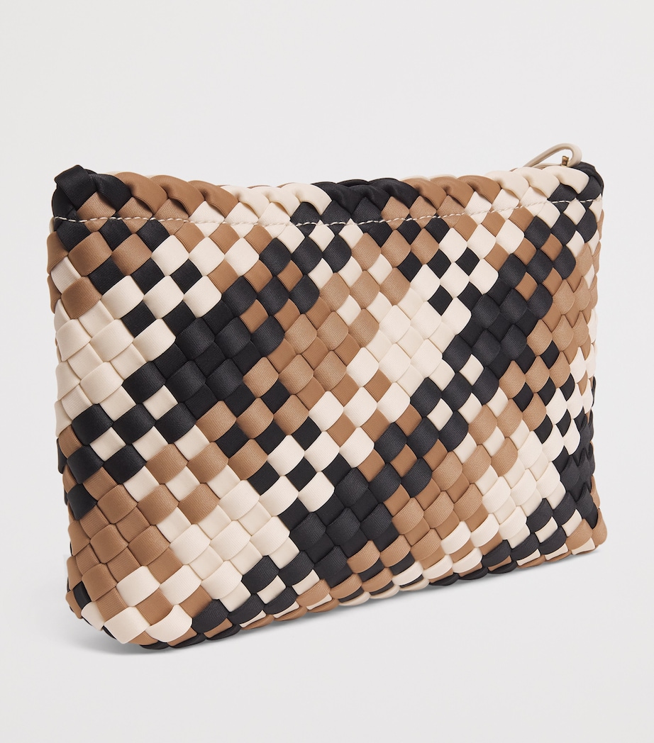 Harrods Neoprene Woven Pouch Ivory Image 2