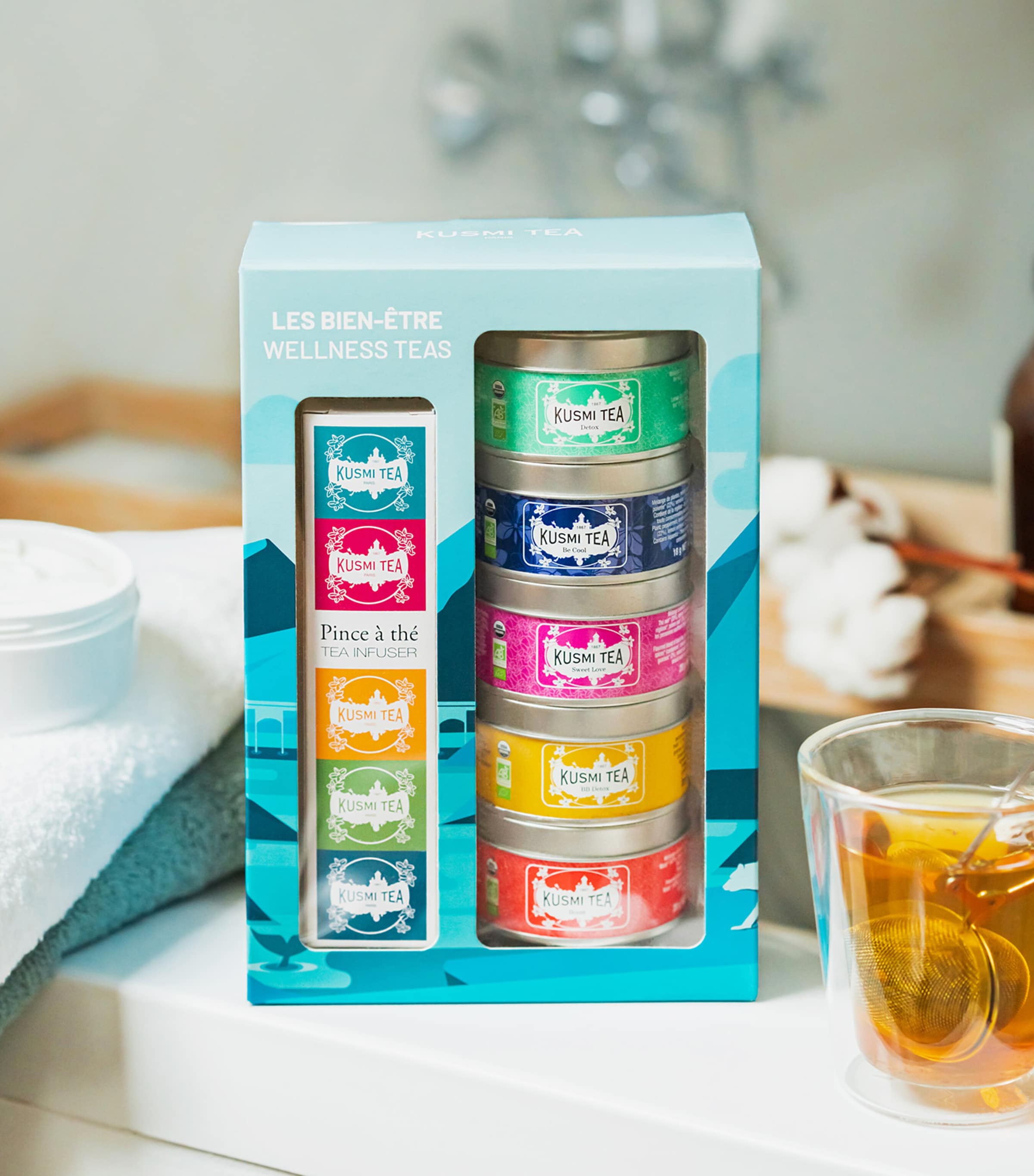 Wellness Tea And Strainer Gift Set (98g) NO COLOUR Image 2