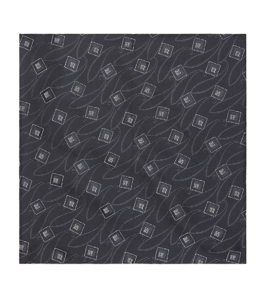 Mulberry Silk Geometric Pocket Square FB159 Image 1