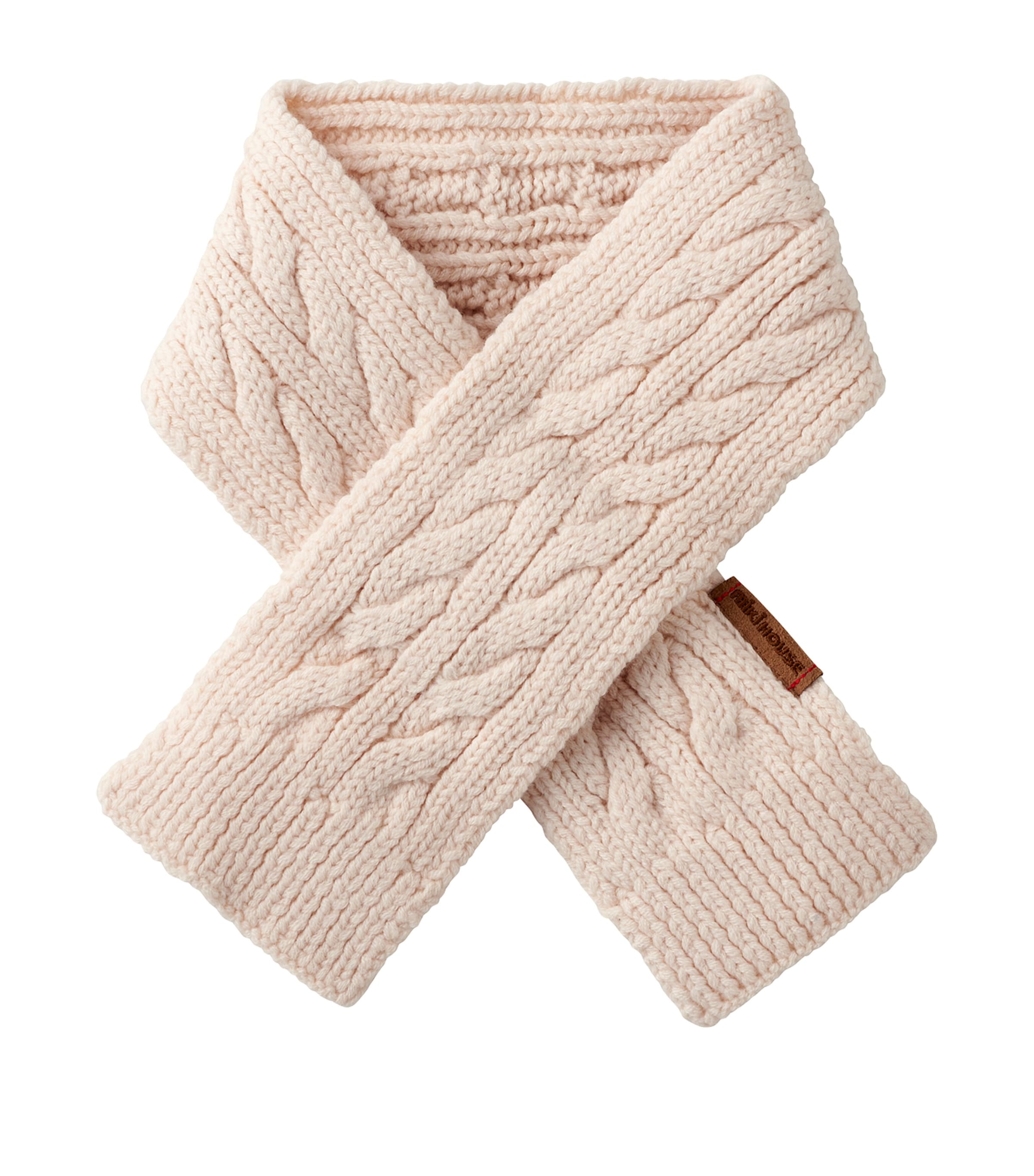 Miki House Kids' Wool-blend Scarf In Neutral