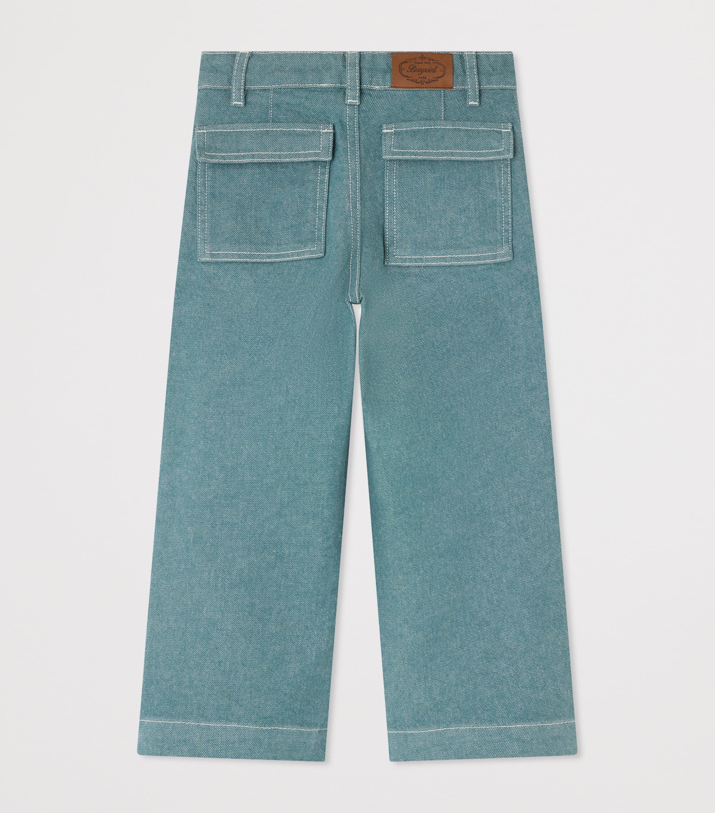 Bonpoint Jingle Wide-Leg Jeans (10-14 Years) Emeraude Image 2