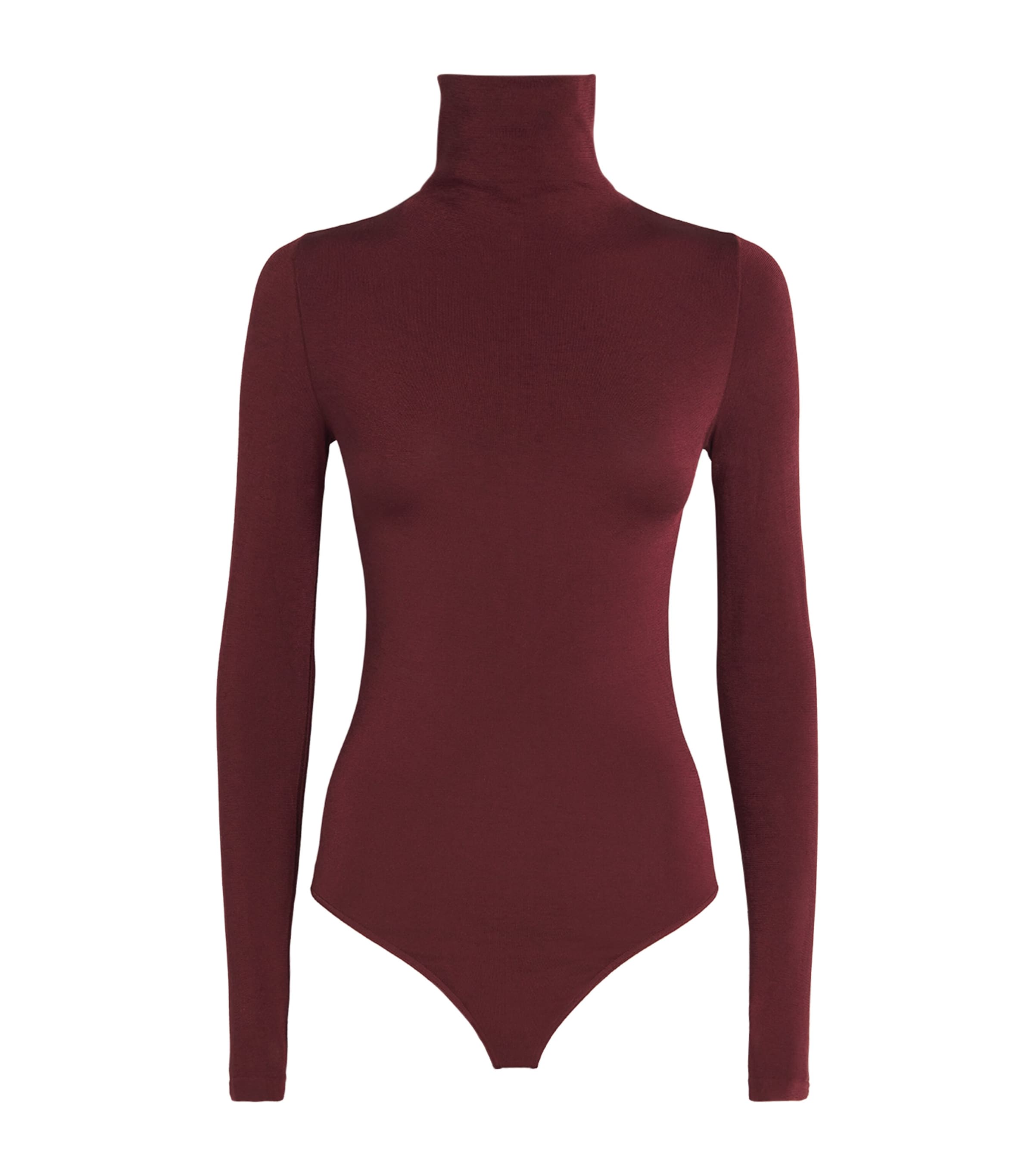 Wolford High-neck Colorado Bodysuit In Burgundy