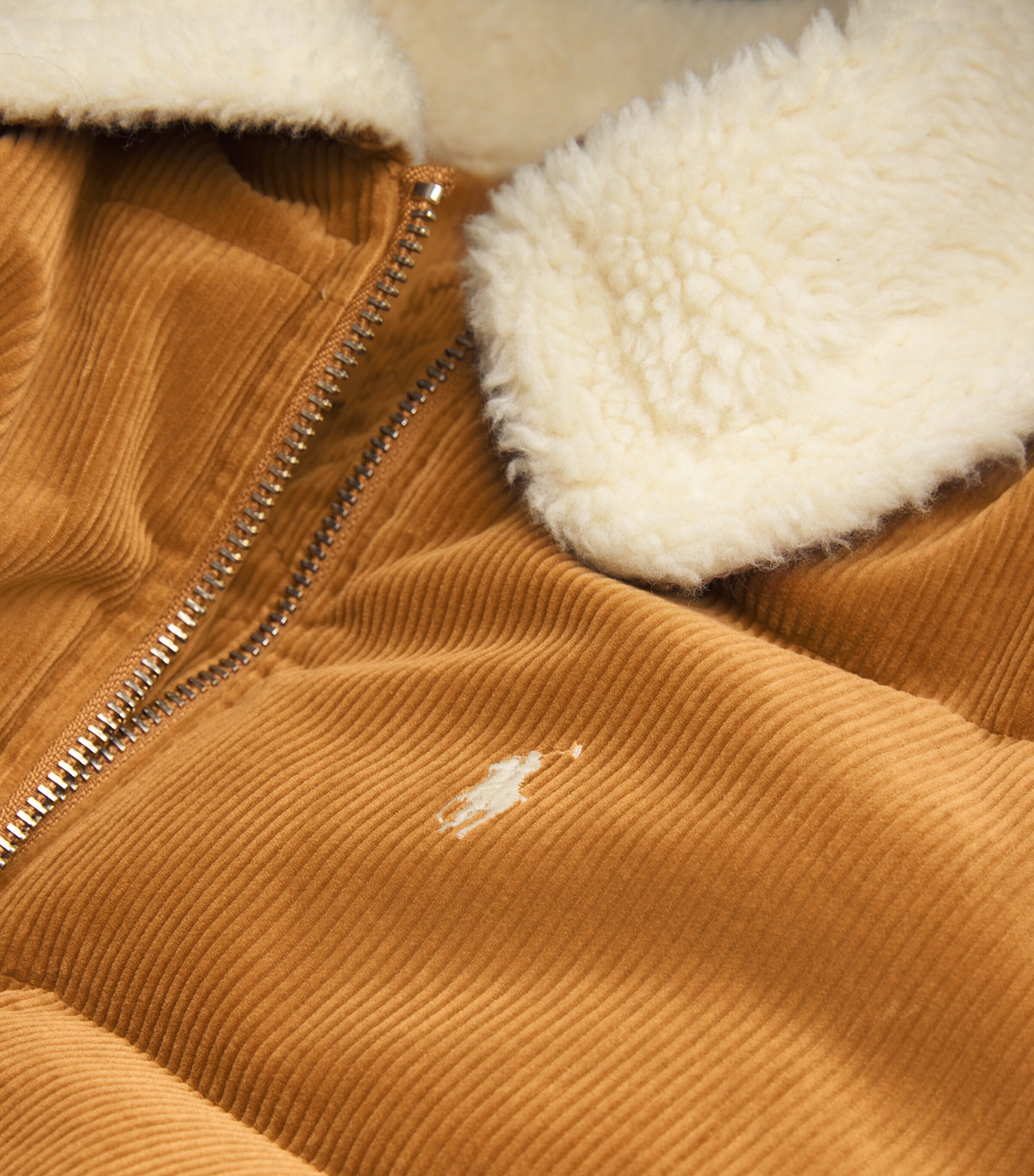 Down Corduroy Puffer Jacket CAMEL Image 5