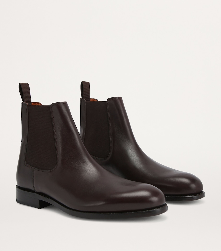 Leather Sloane Chelsea Boots DARK BROWN Image 2