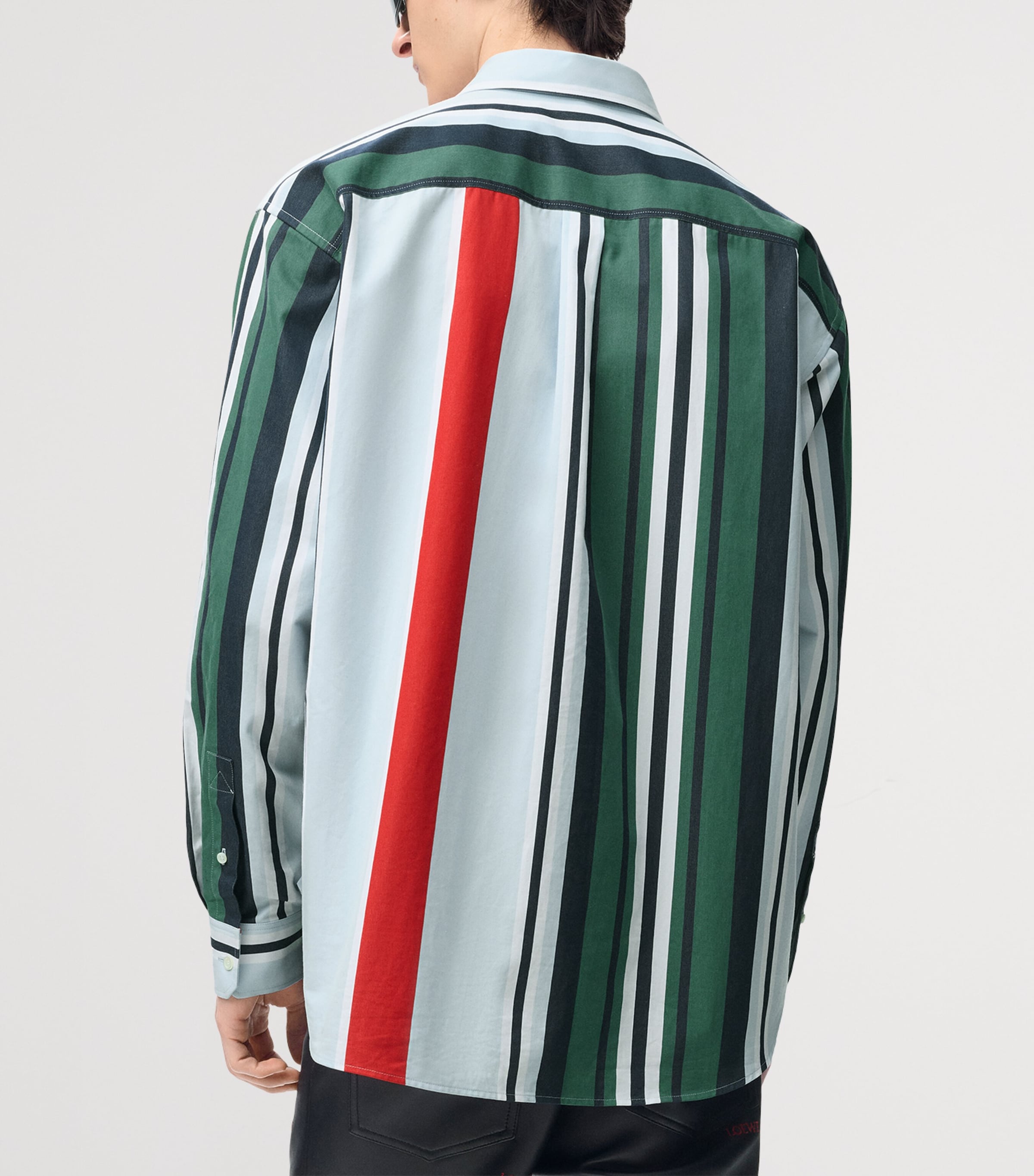 LOEWE Mens Stripe Print Shirt Blue/multicolor Image 4