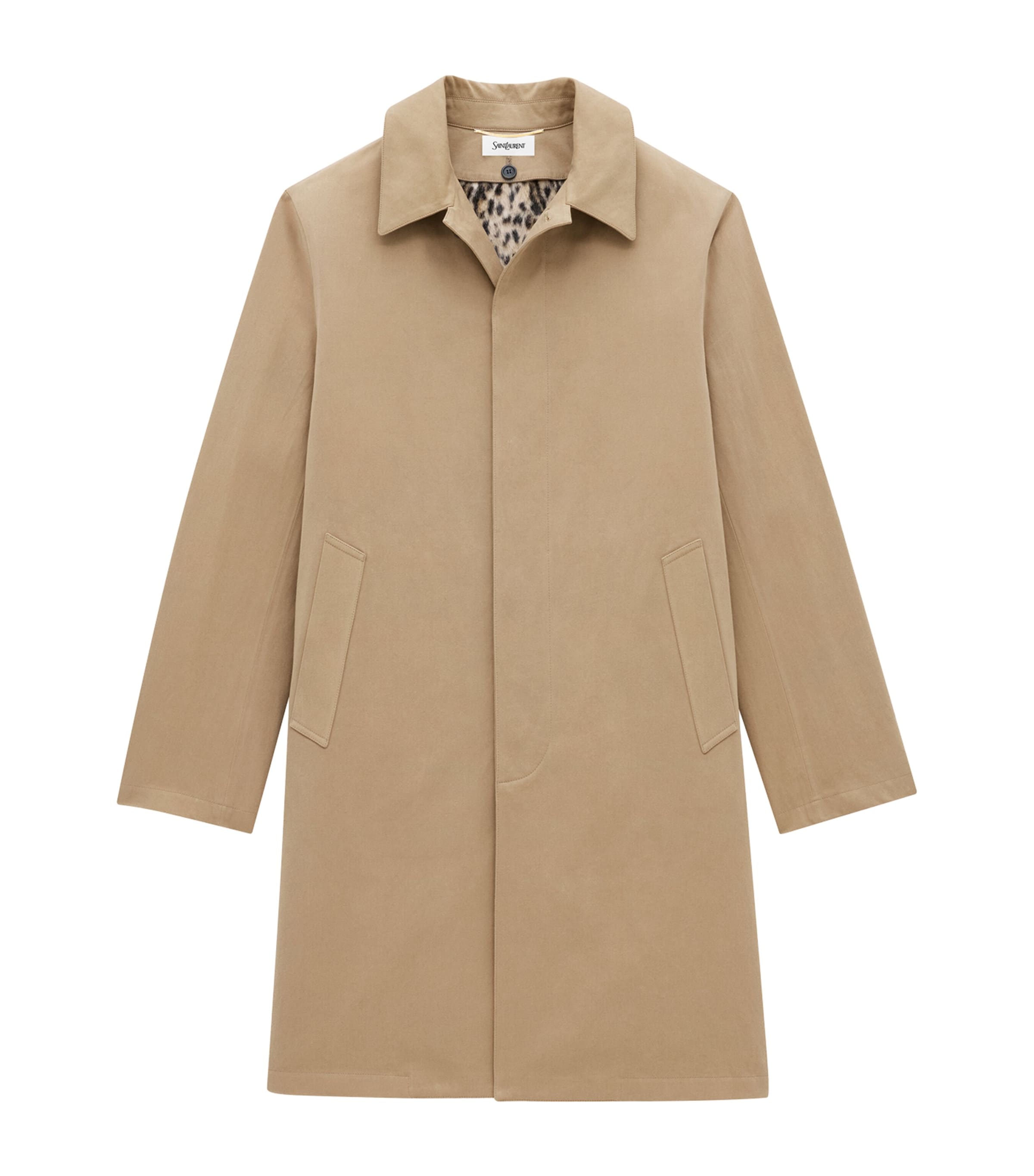 Cotton Gabardine Faux-Fur Lined Overcoat 2613 Image 4