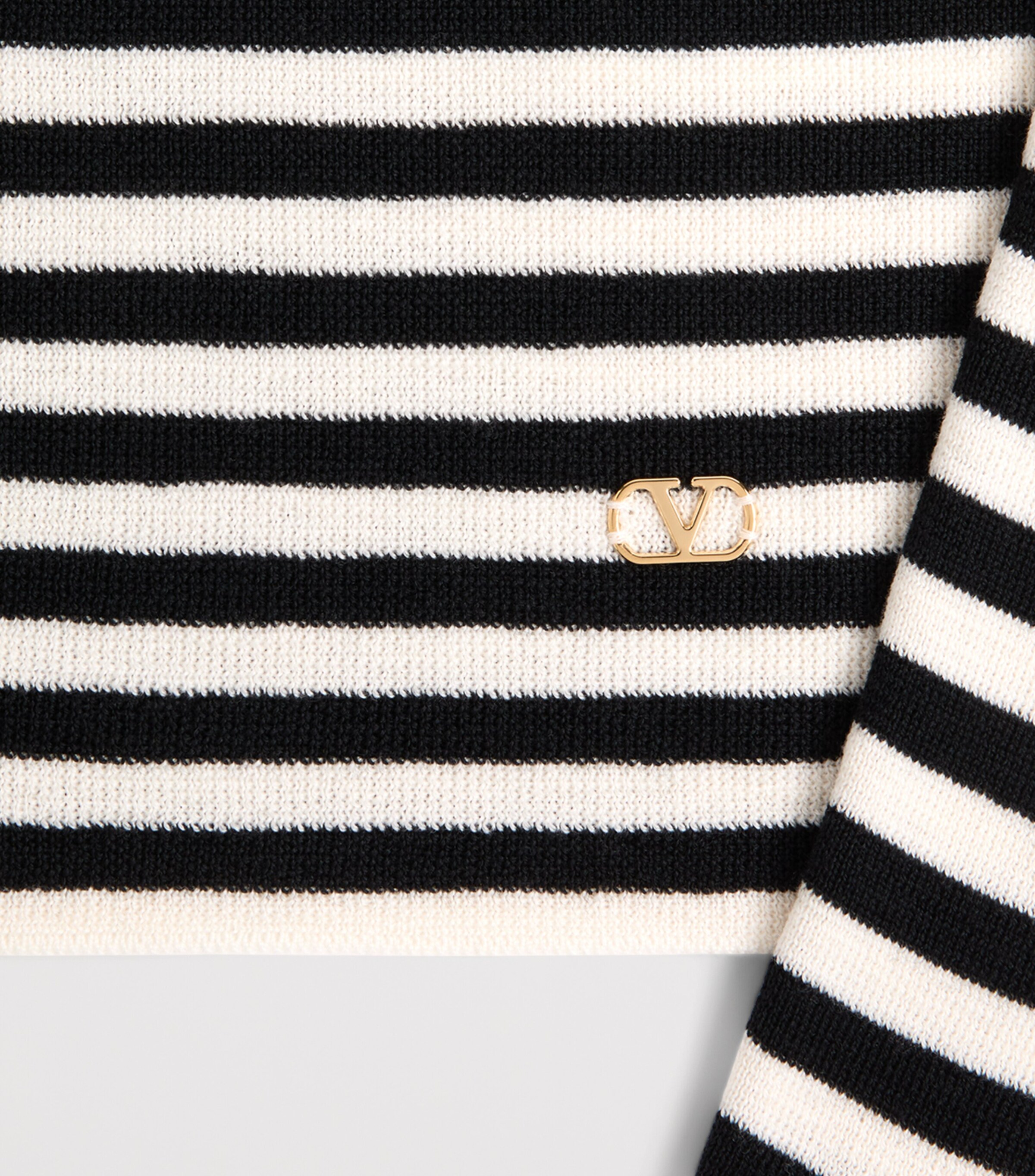Valentino Womens Virgin Wool Stripe Sweater Image 8
