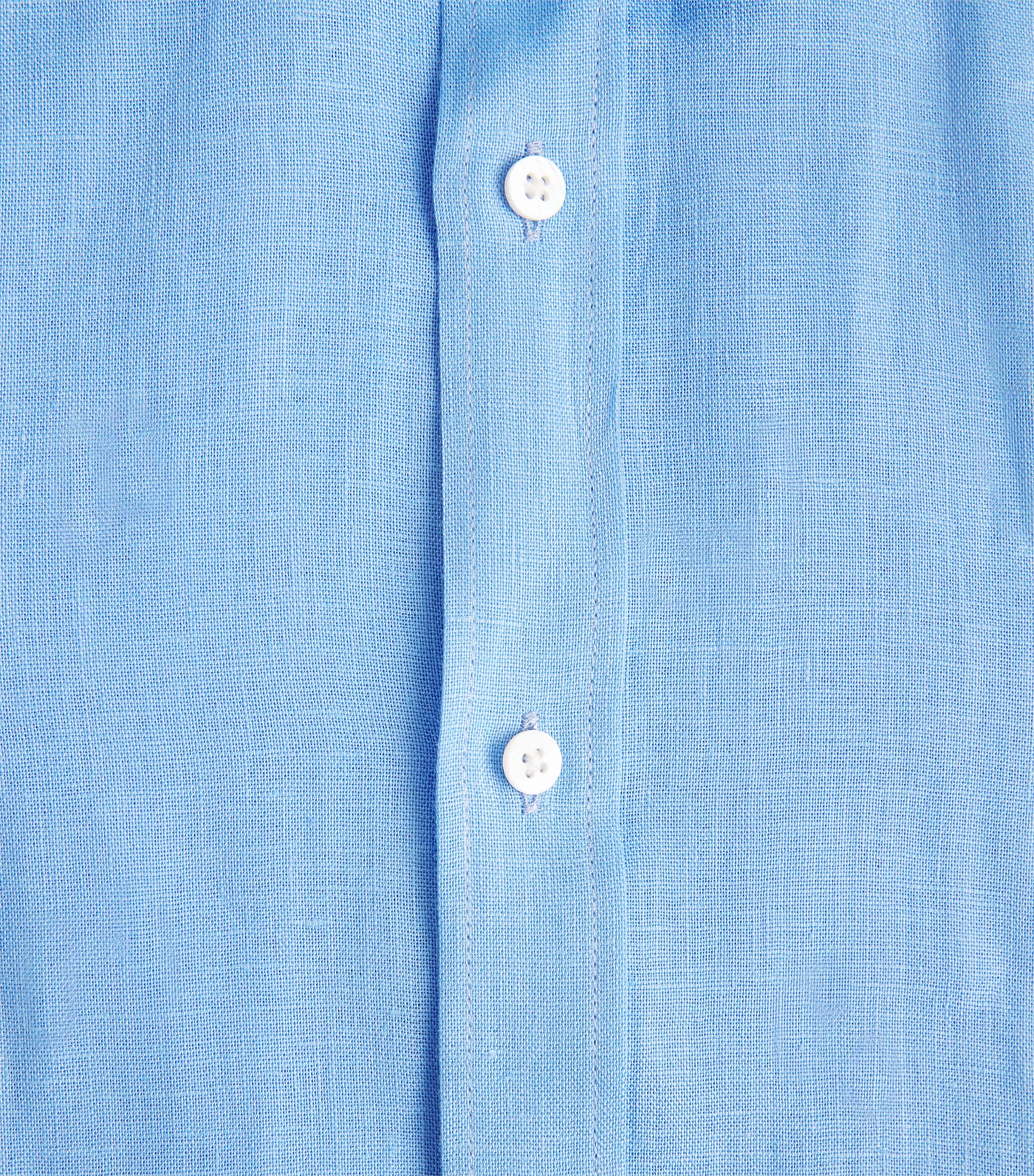 With Nothing Underneath Womens Linen The Boyfriend Shirt Cornflower Blue Image 6