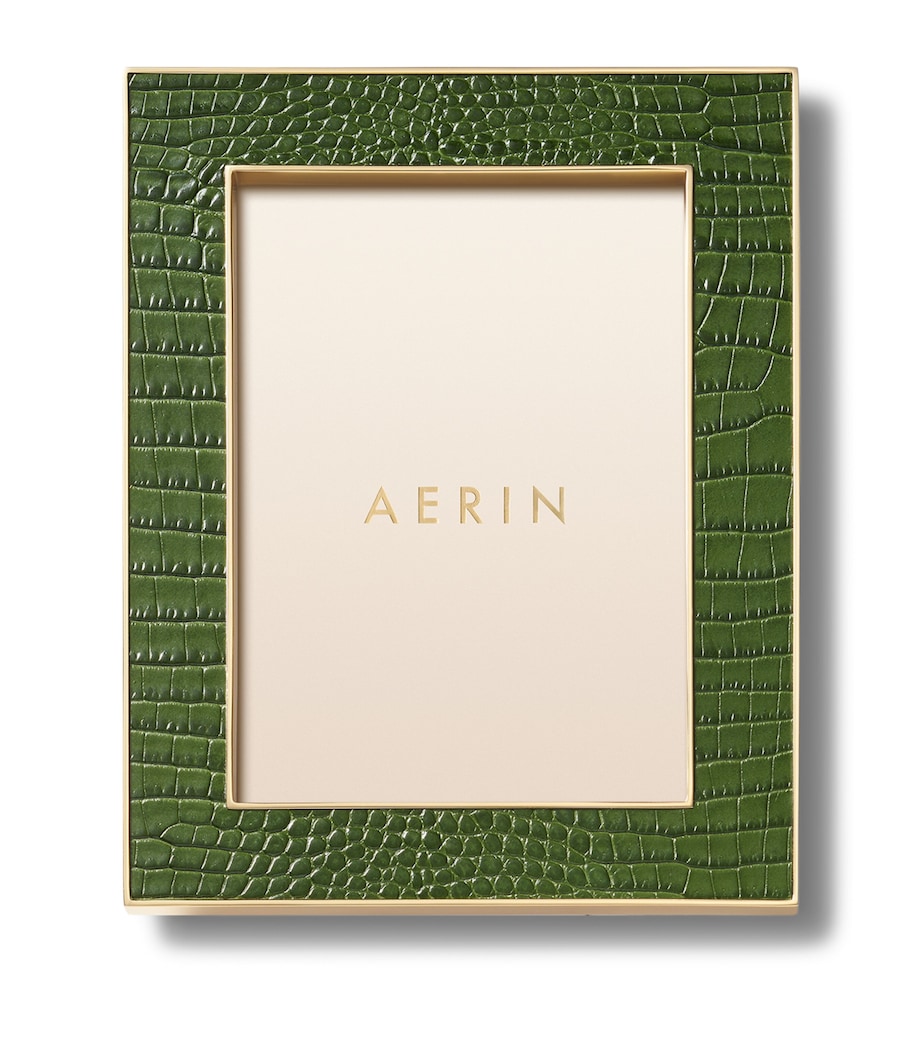 Aerin Leather Classic Photo Frame (5’’ x 7’’) Green Image 2