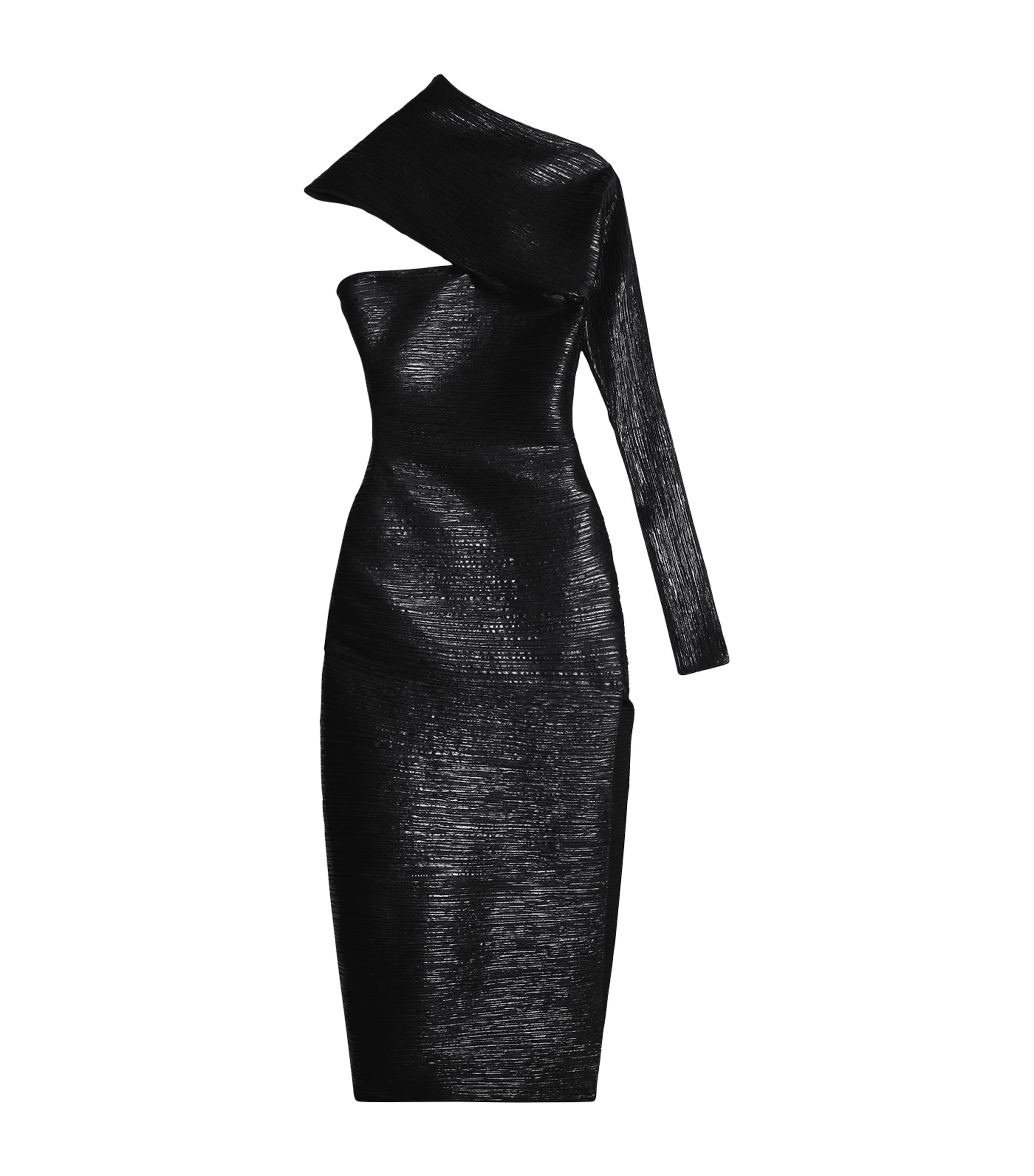 Schiaparelli Womens Pleated Midi Dress Black Image 7