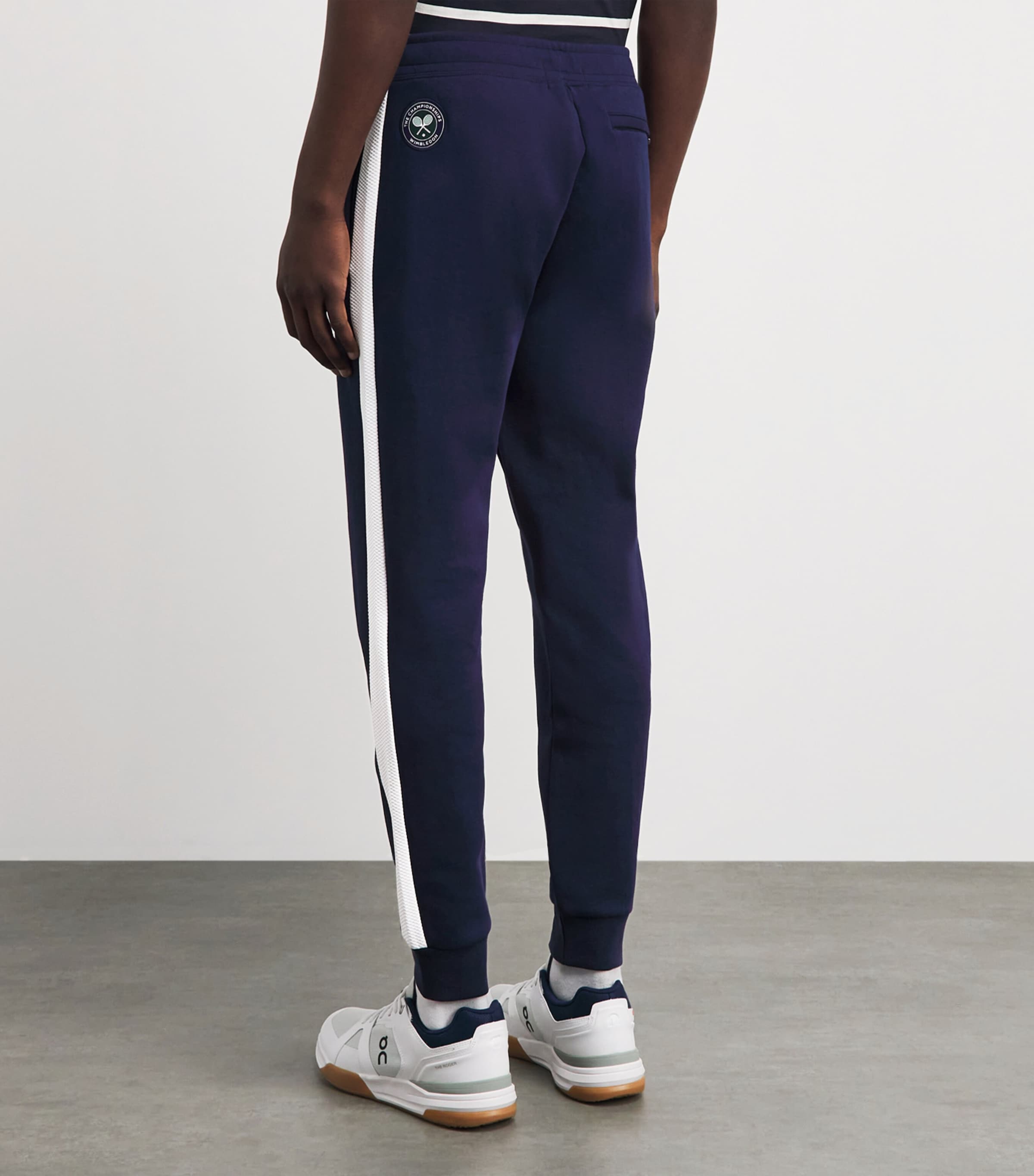 RLX Ralph Lauren Navy Side-Tape Sweatpants | Harrods US