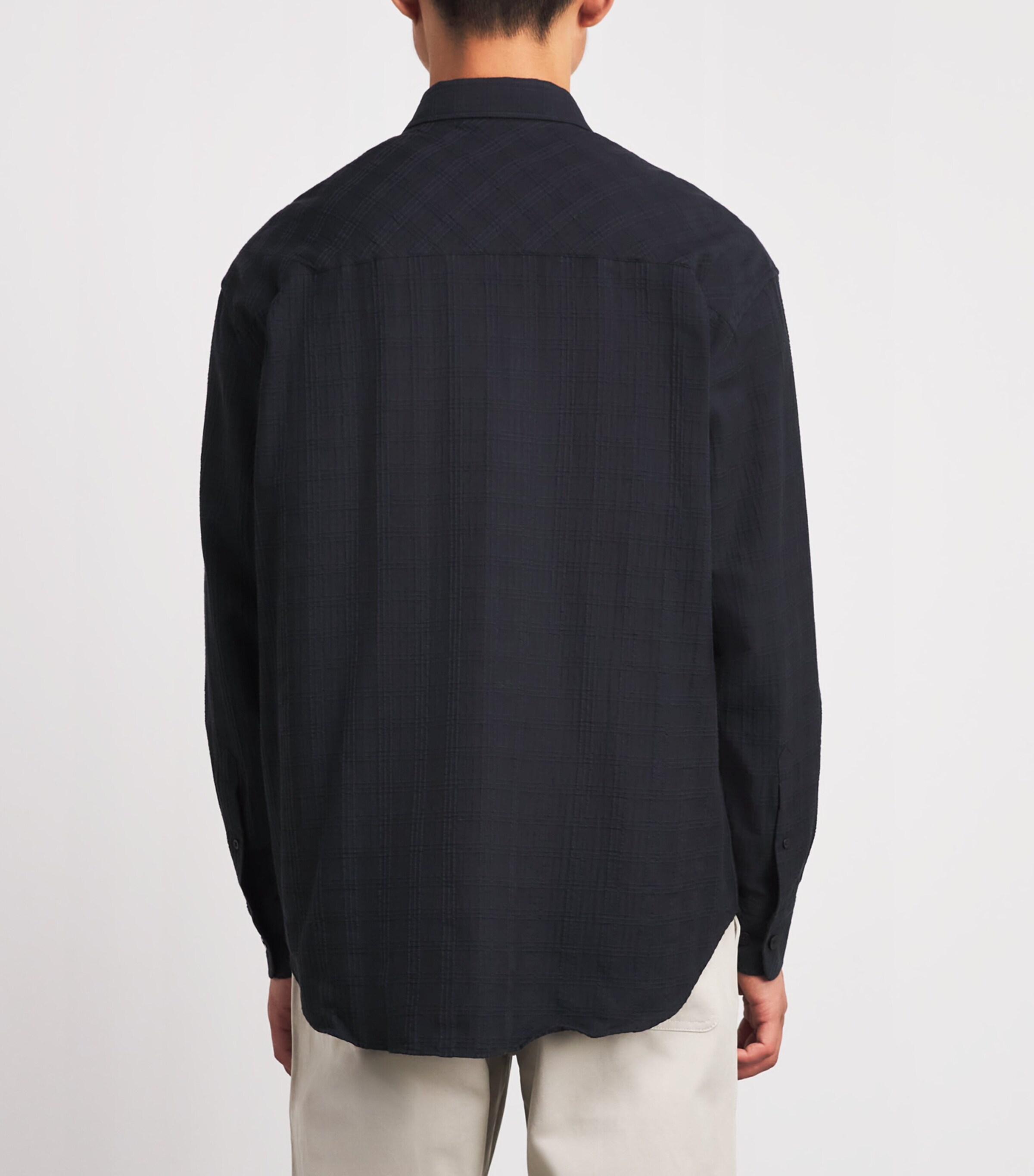 Samsøe Samsøe Mens Saluan Check Shirt Black Image 5
