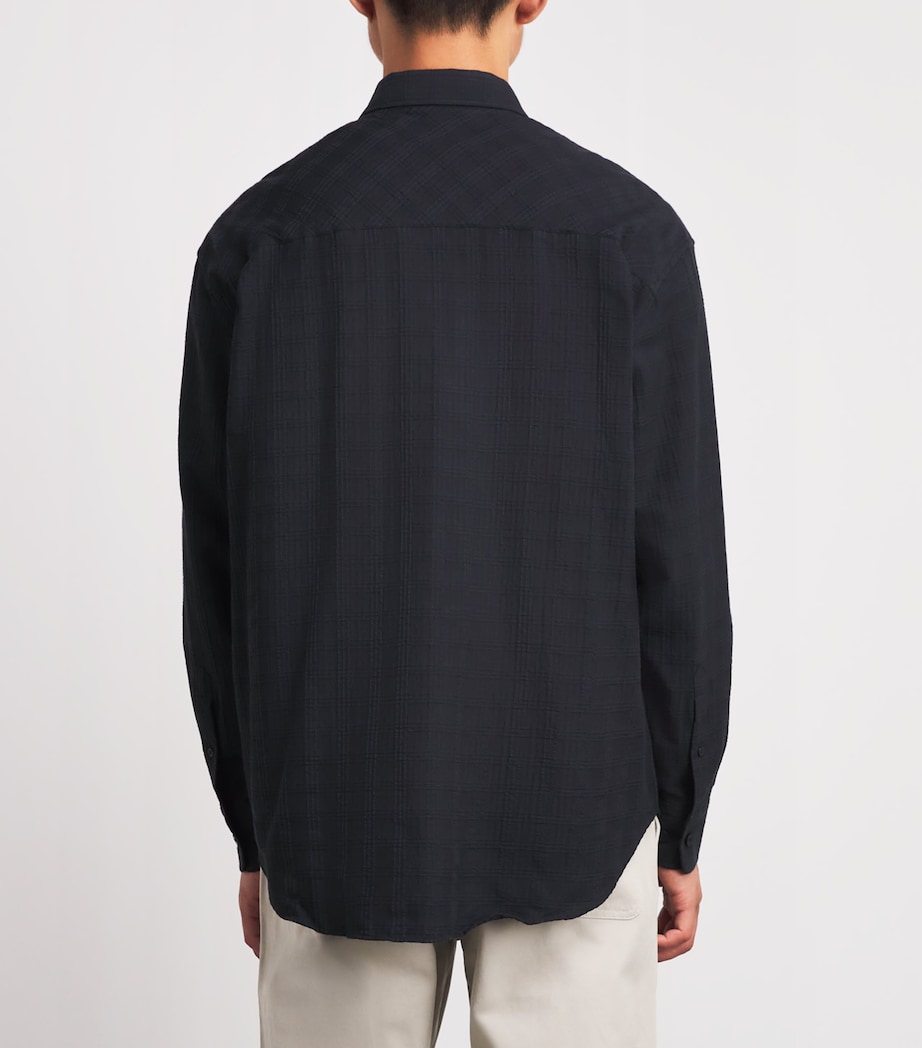 Samsøe Samsøe Mens Saluan Check Shirt Black Image 5