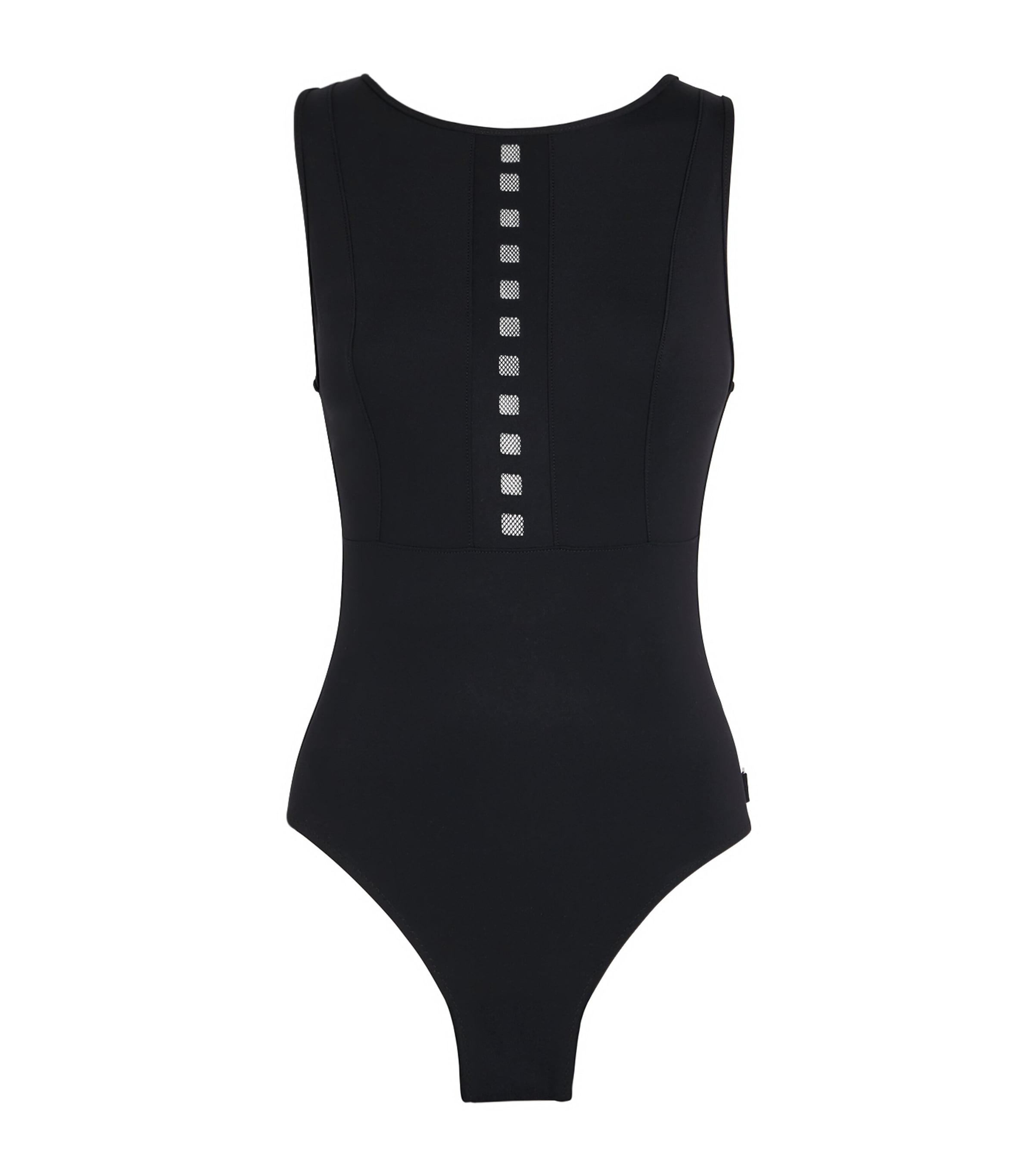 Shop Shan Laser-cut Swimsuit In Black
