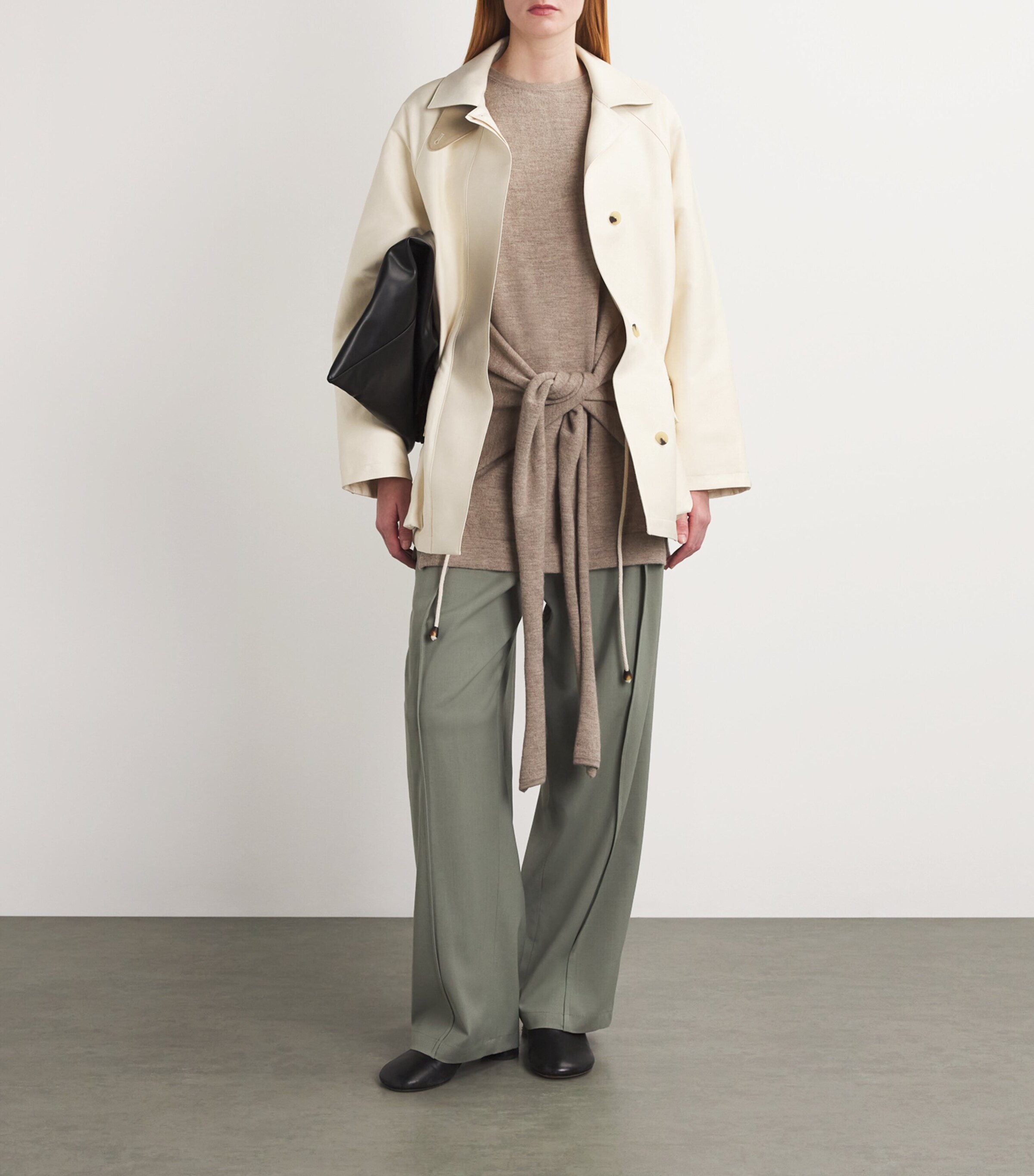 Drawstring-Waist Hunting Jacket IVORY Image 1