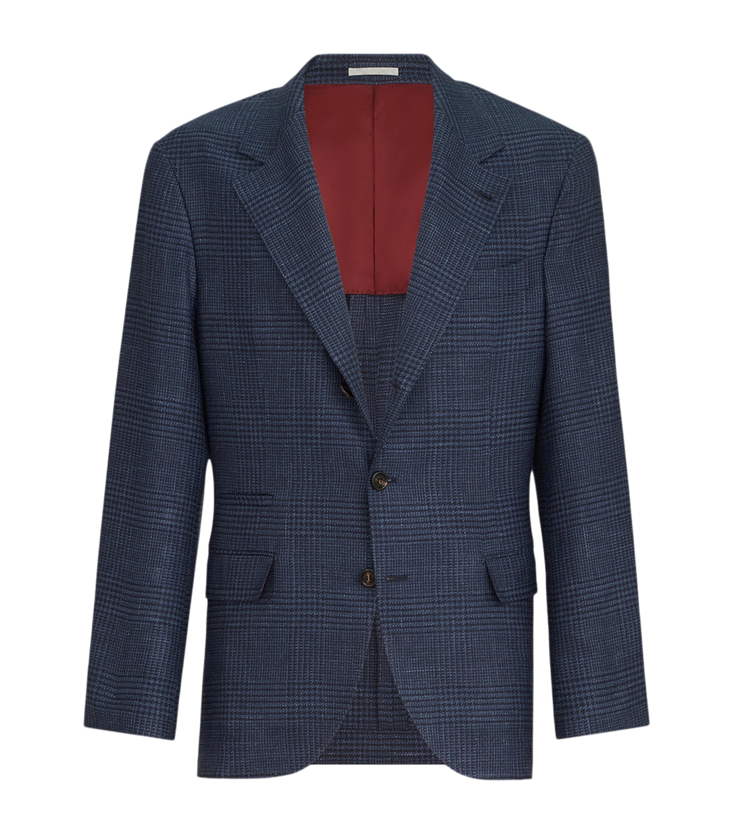 Brunello Cucinelli Mens Wool-Silk-Linen Blazer Image 1