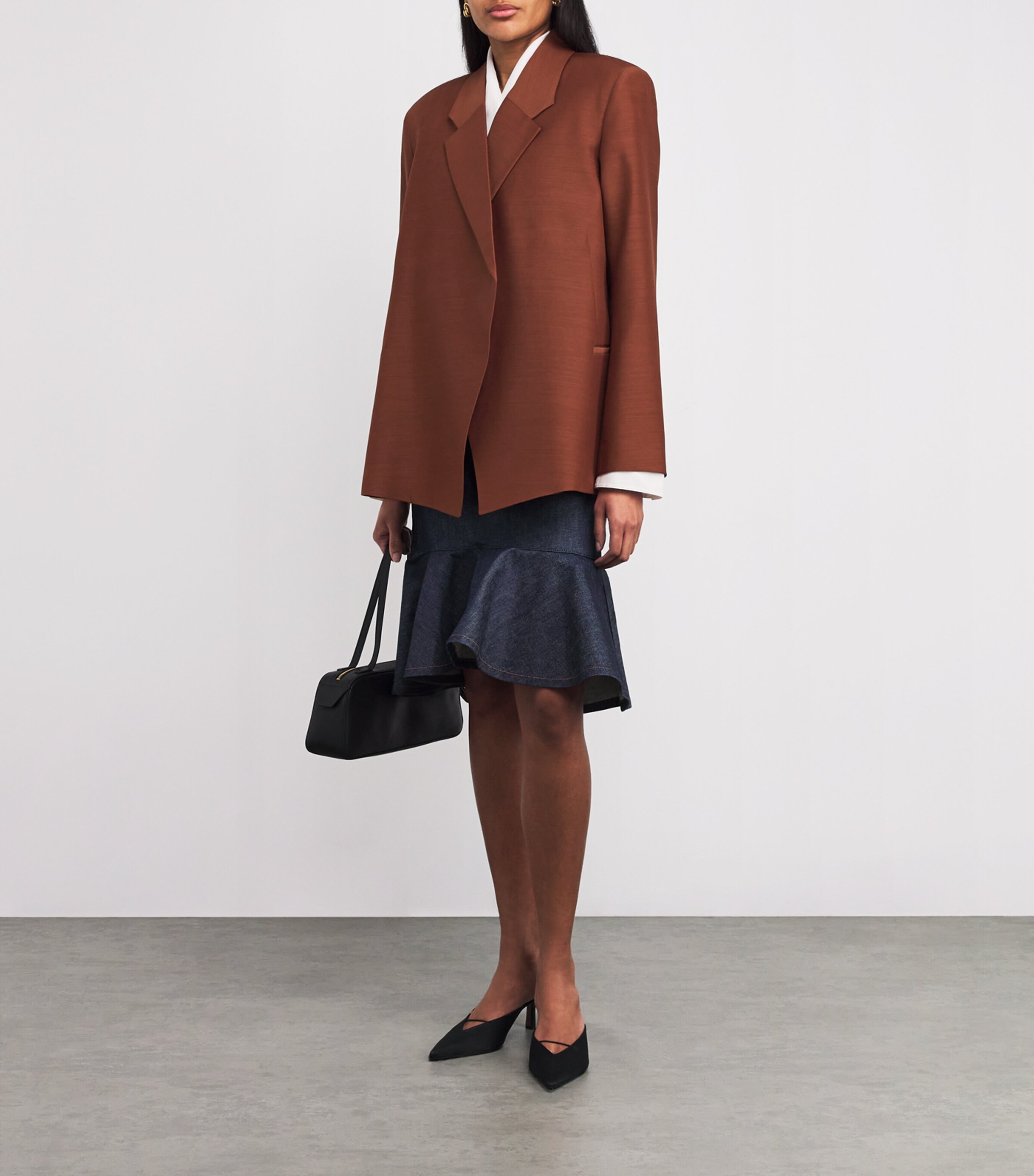 Organic Wool-Silk Polus Blazer 1026 RUST Image 2