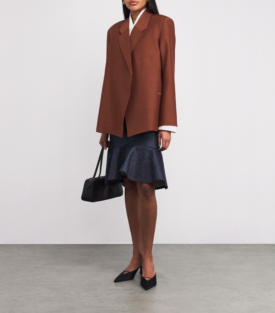 Organic Wool-Silk Polus Blazer 1026 RUST Image 2