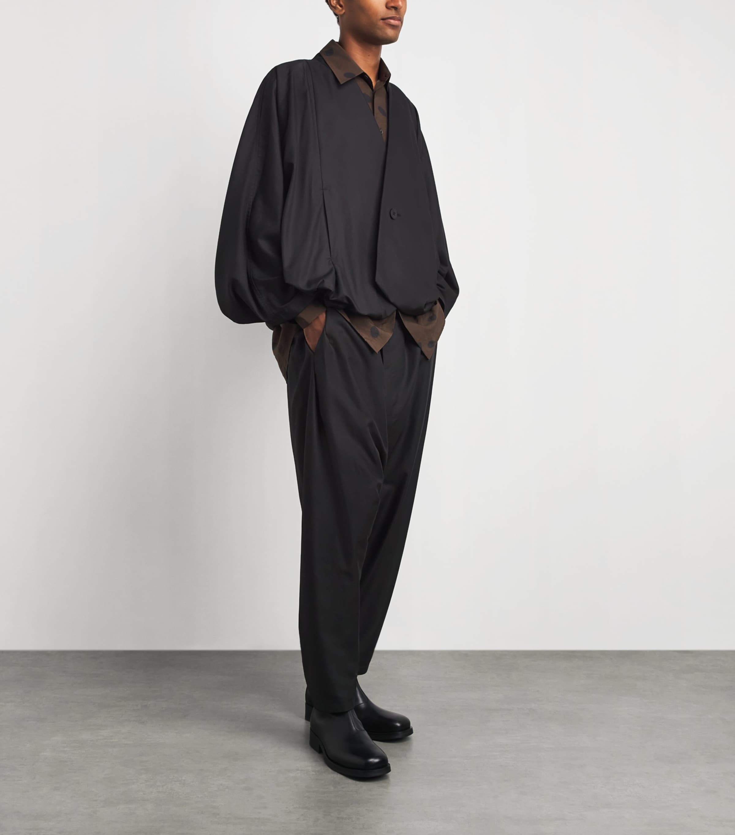 IM MEN Mens Swing Blazer Black Image 2