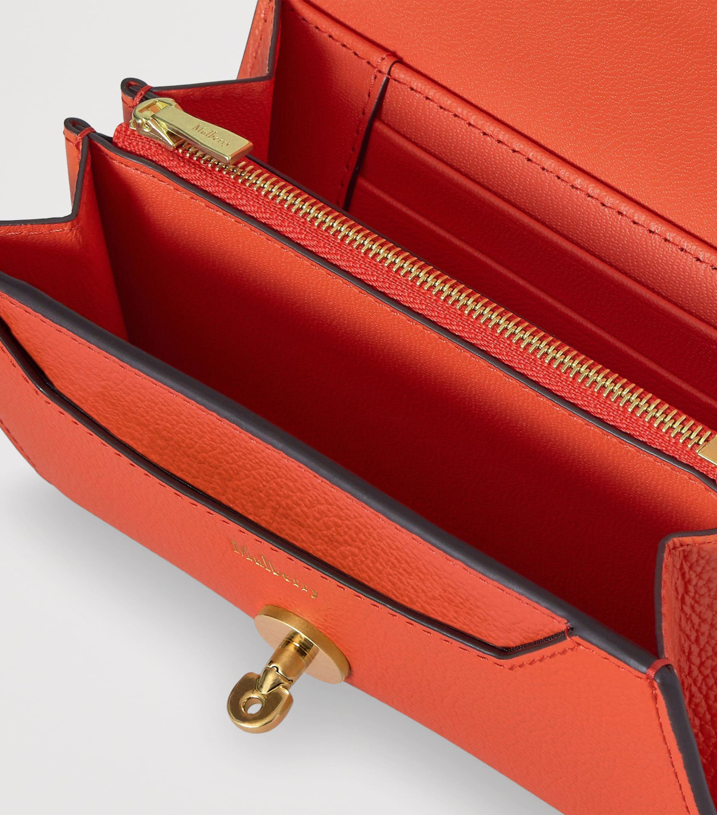 Mulberry Medium Leather Darley Wallet Coral Orange Image 3