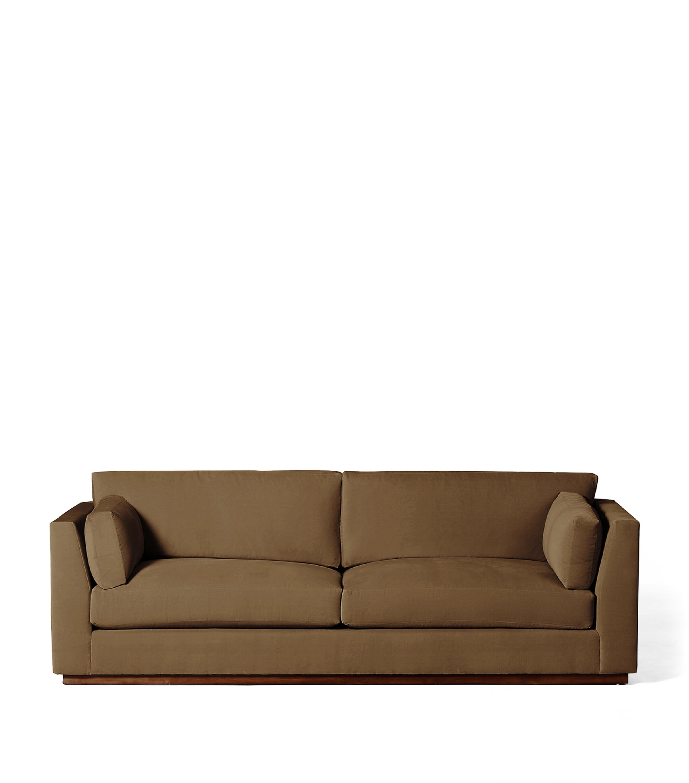 Maple and Velvet Desert 2-Seater Sofa MEDIUM MAHOGANY Image 5